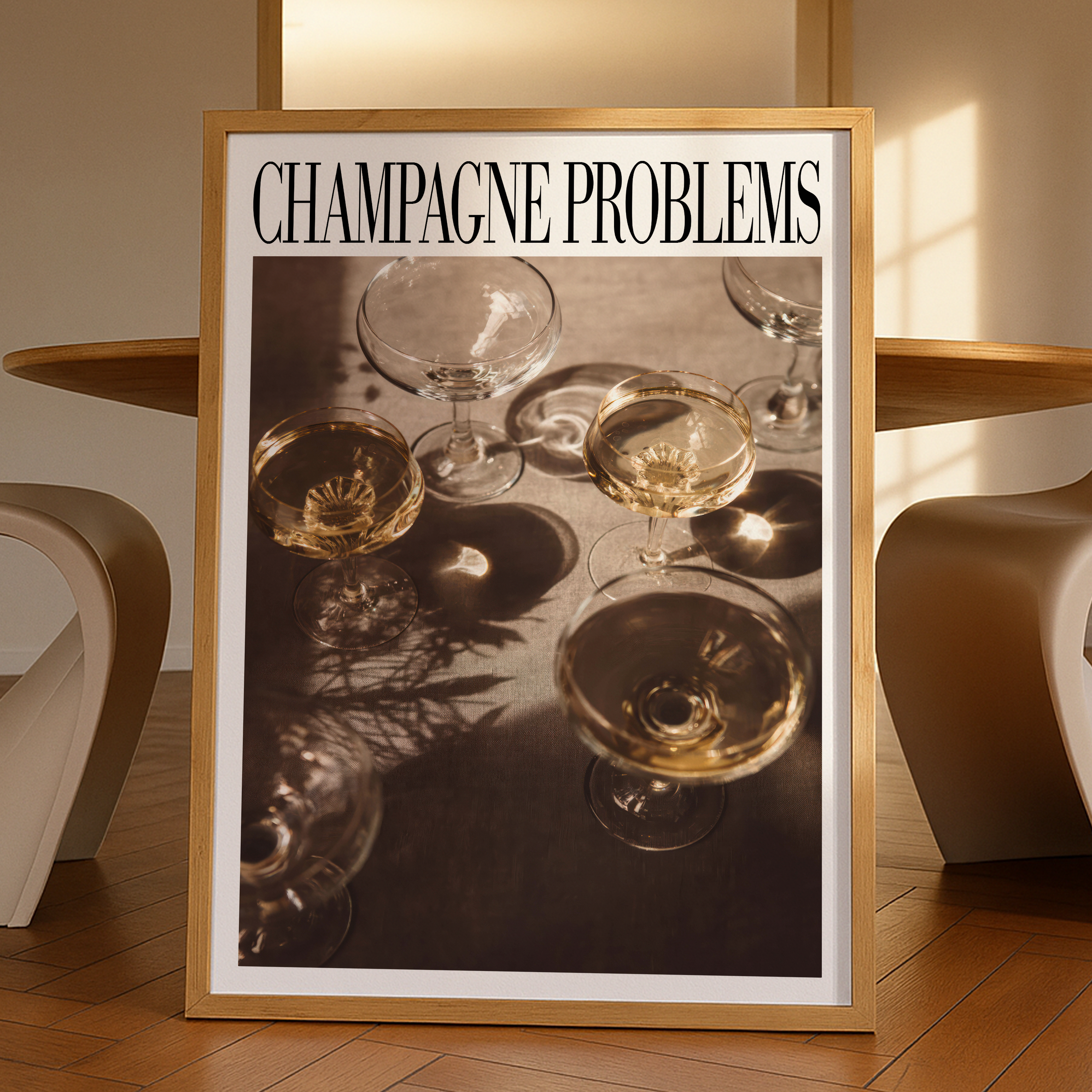 Champagne Problems Glasses - Haus Of Moods