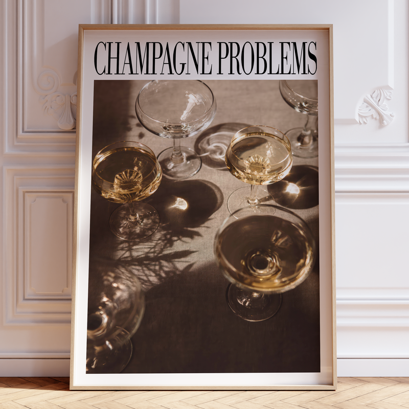 Champagne Problems Glasses Evermore Taylor Swift–inspired poster wall art print