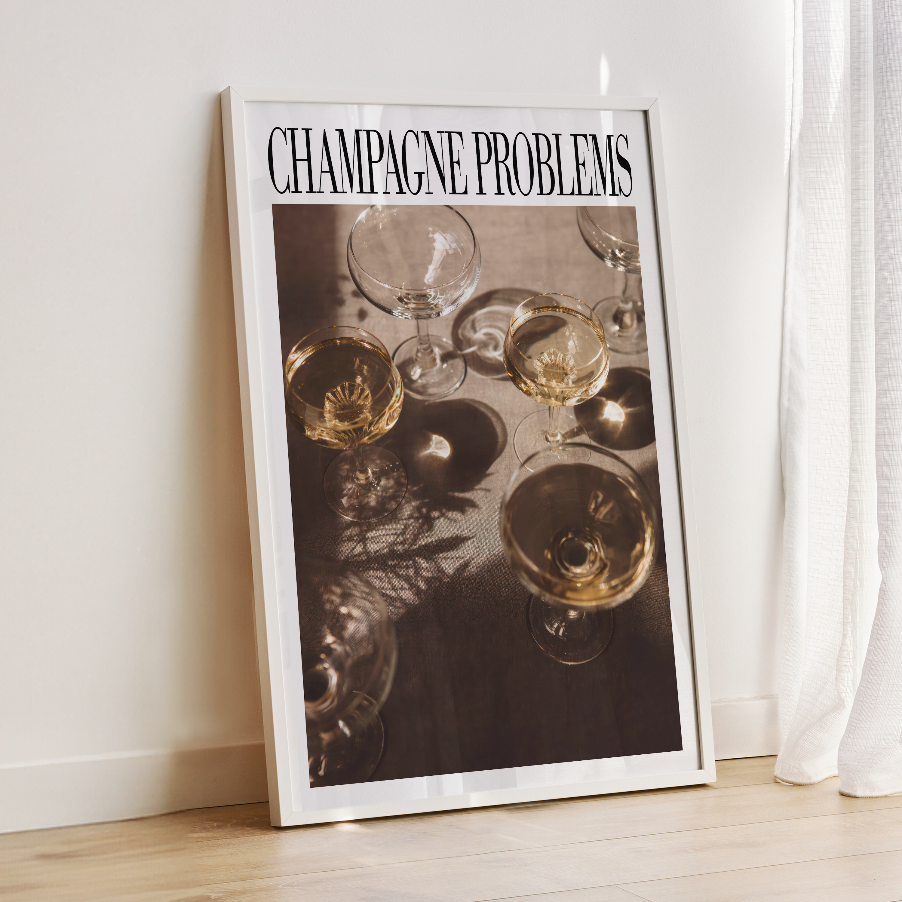 Champagne Problems Glasses - Haus Of Moods