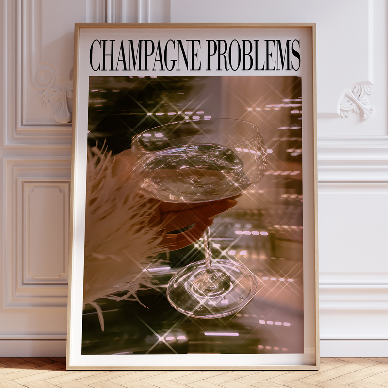 Champagne Problems Sparkle Evermore Taylor Swift–inspired poster featuring sparkle