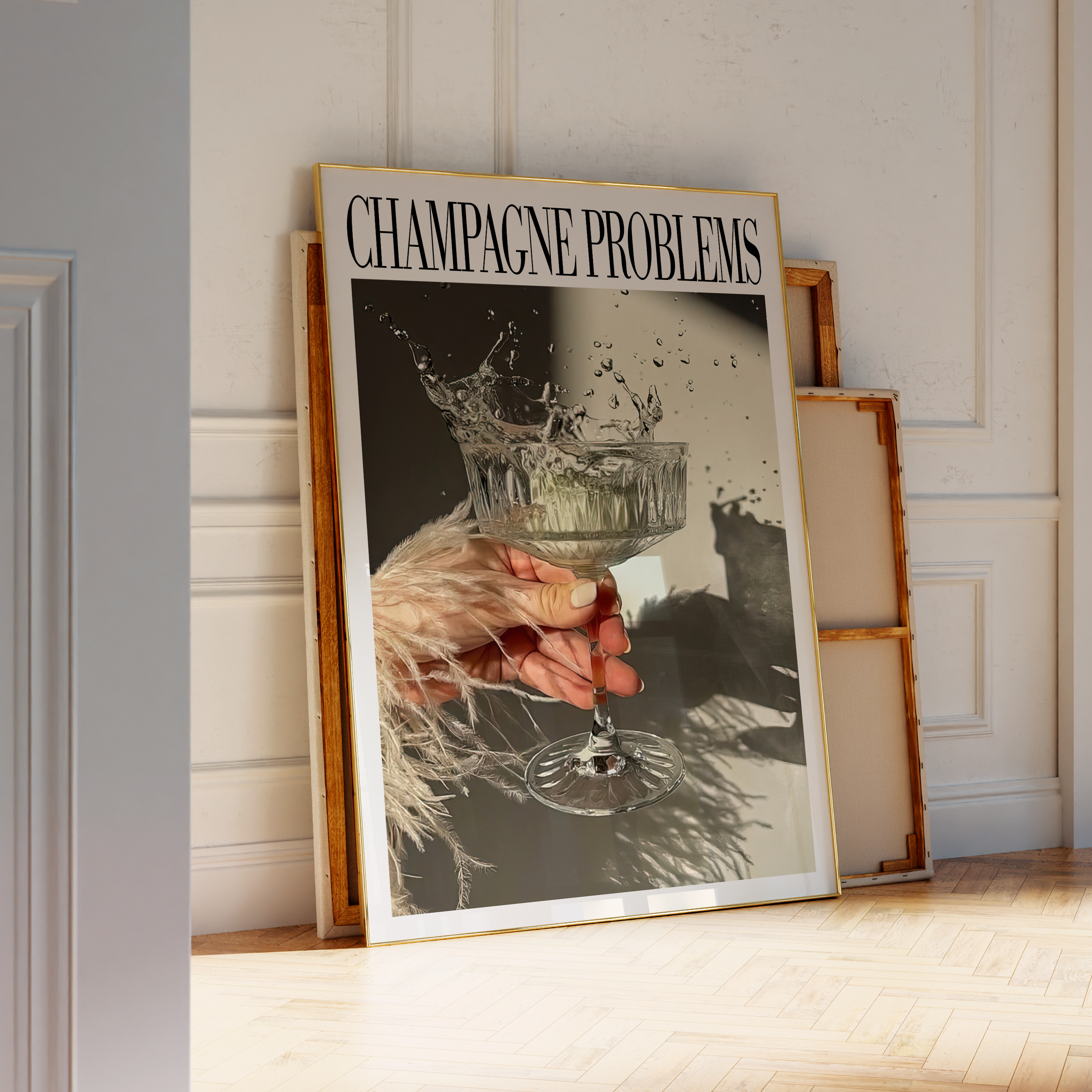 Champagne Problems Drink Splash Poster