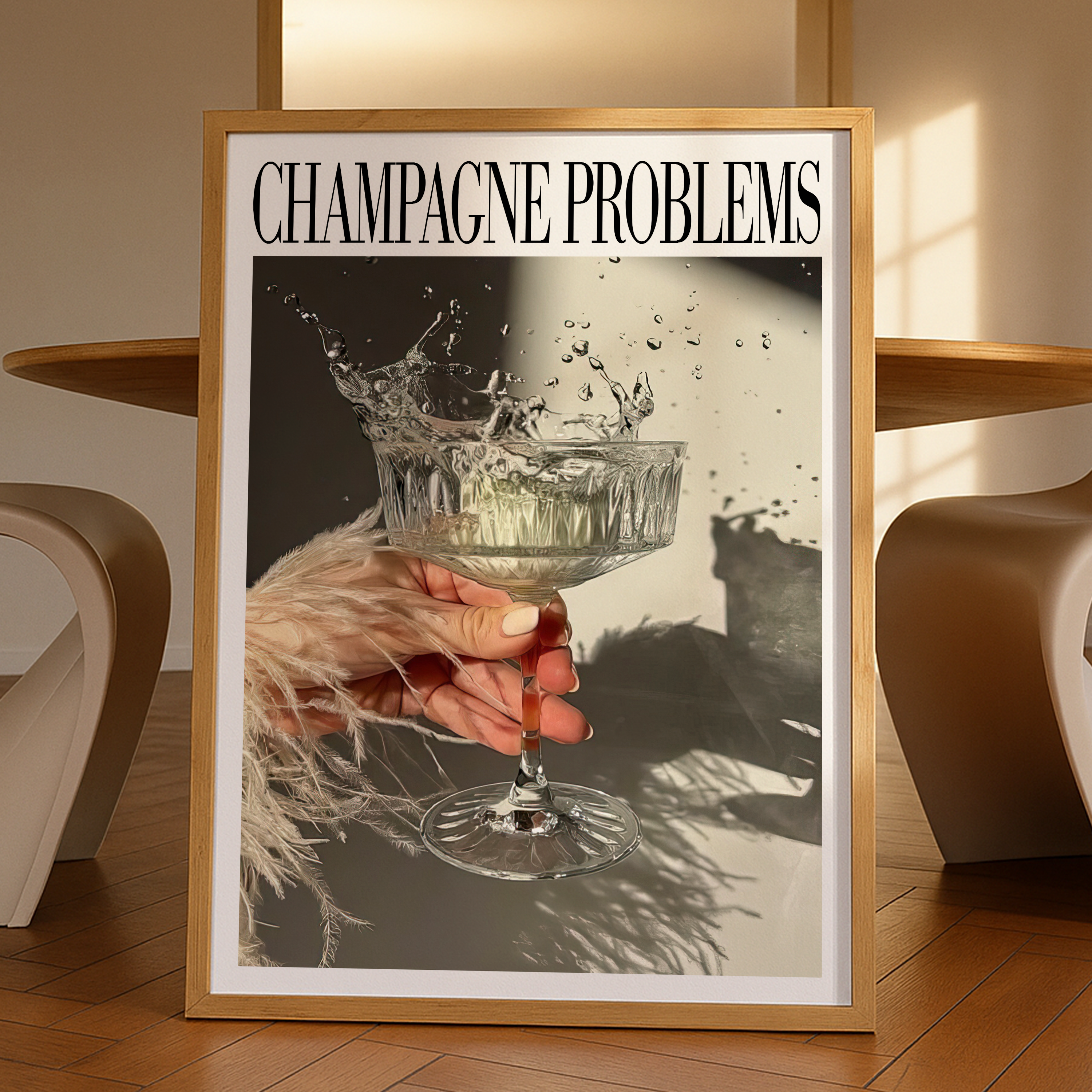 Champagne Problems Drink Splash Poster