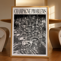 Champagne Tower Sparkles B&W Poster
