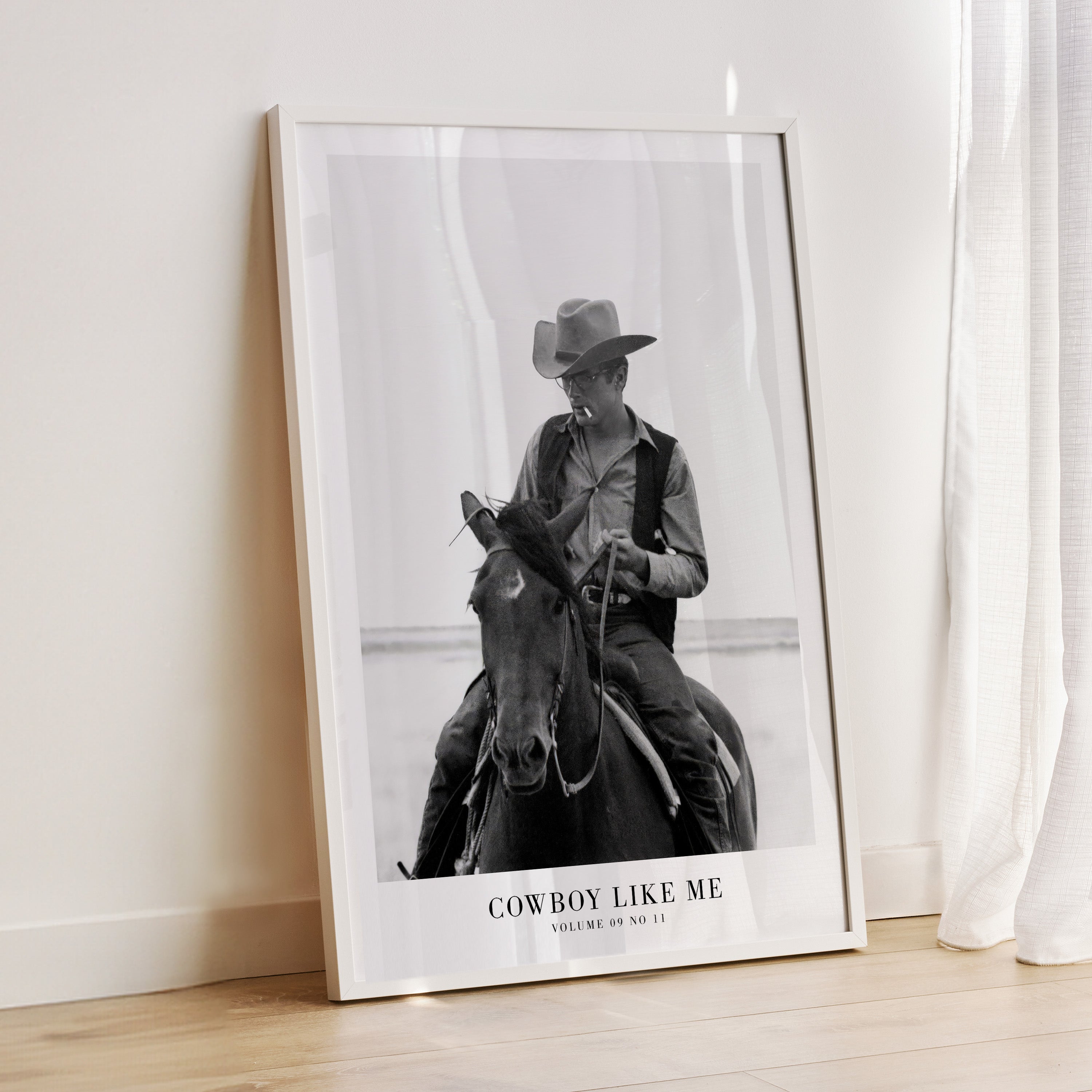 Cowboy Like Me Rider print in moody Americana gallery wall