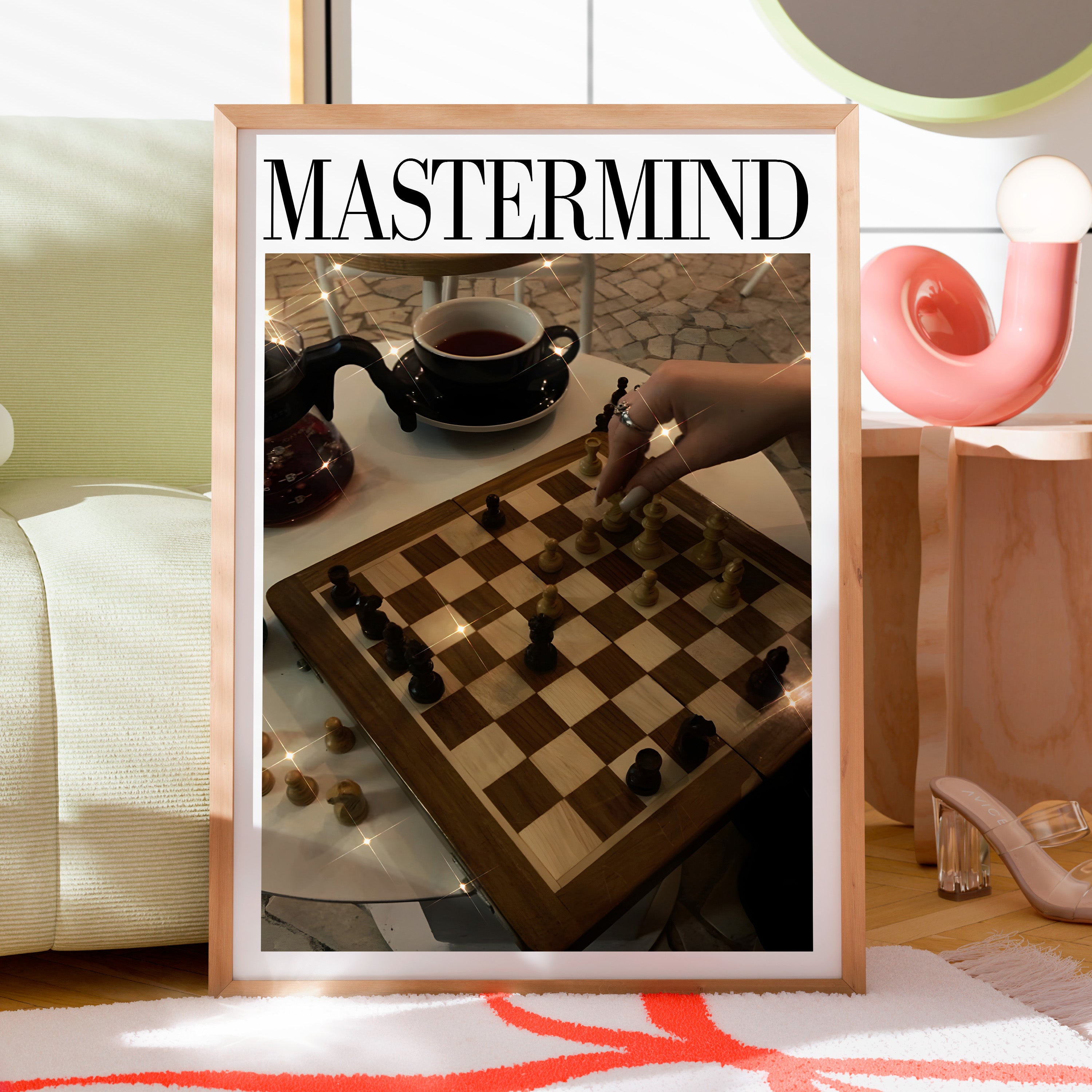 Taylor Swift Mastermind wall art print in modern apartment styling
