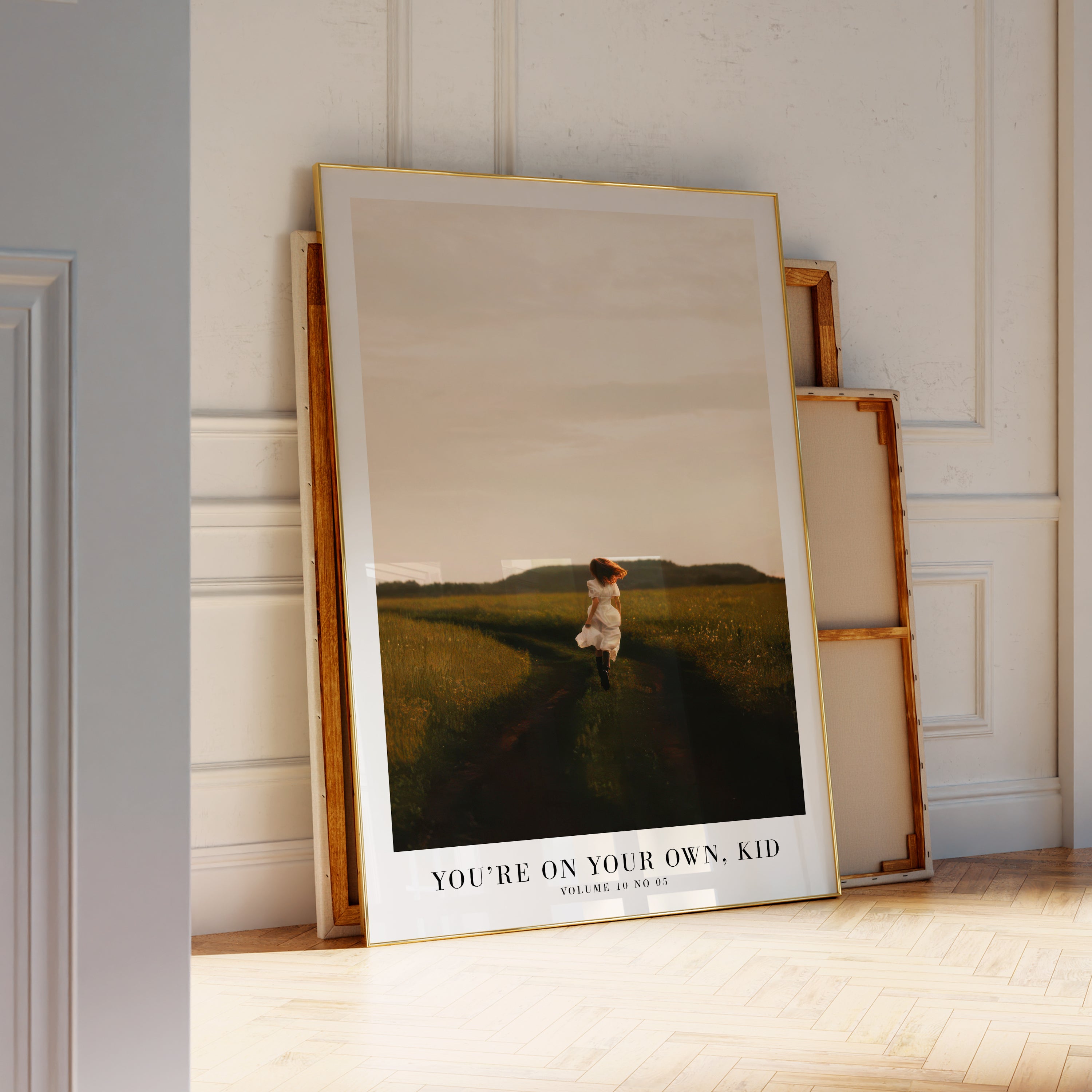 You're On Your Own Kid Midnights poster styled in warm golden interior