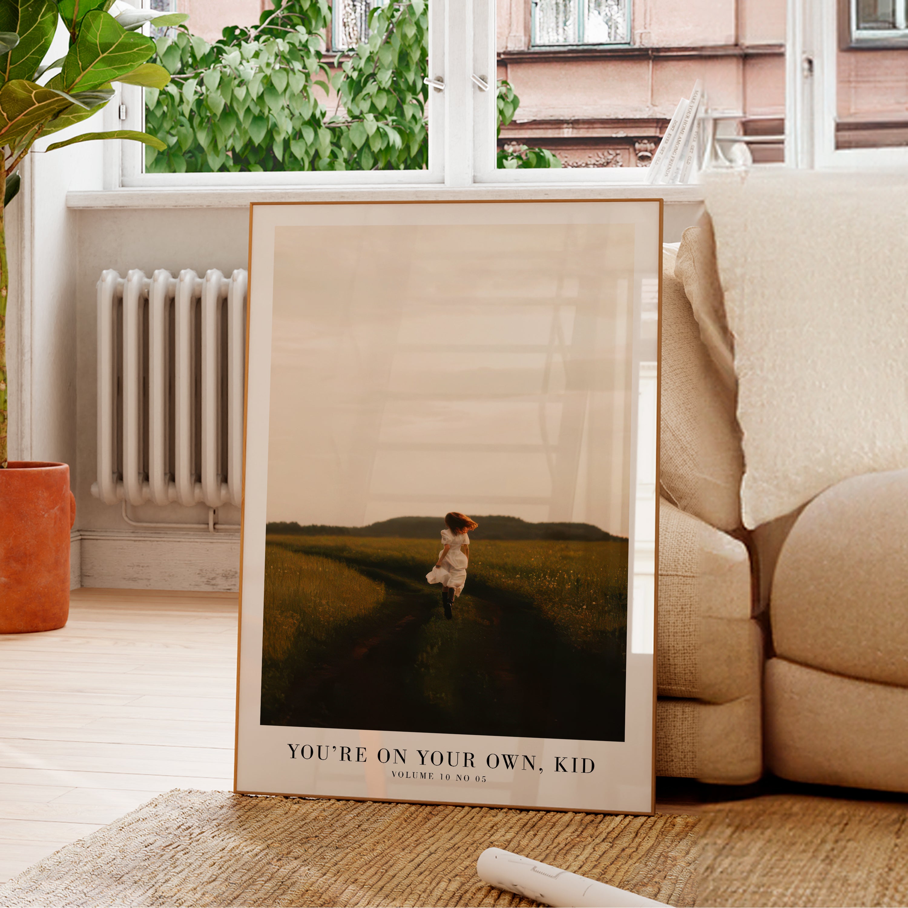 You're On Your Own Kid golden field Taylor Swift Midnights poster in cottagecore room