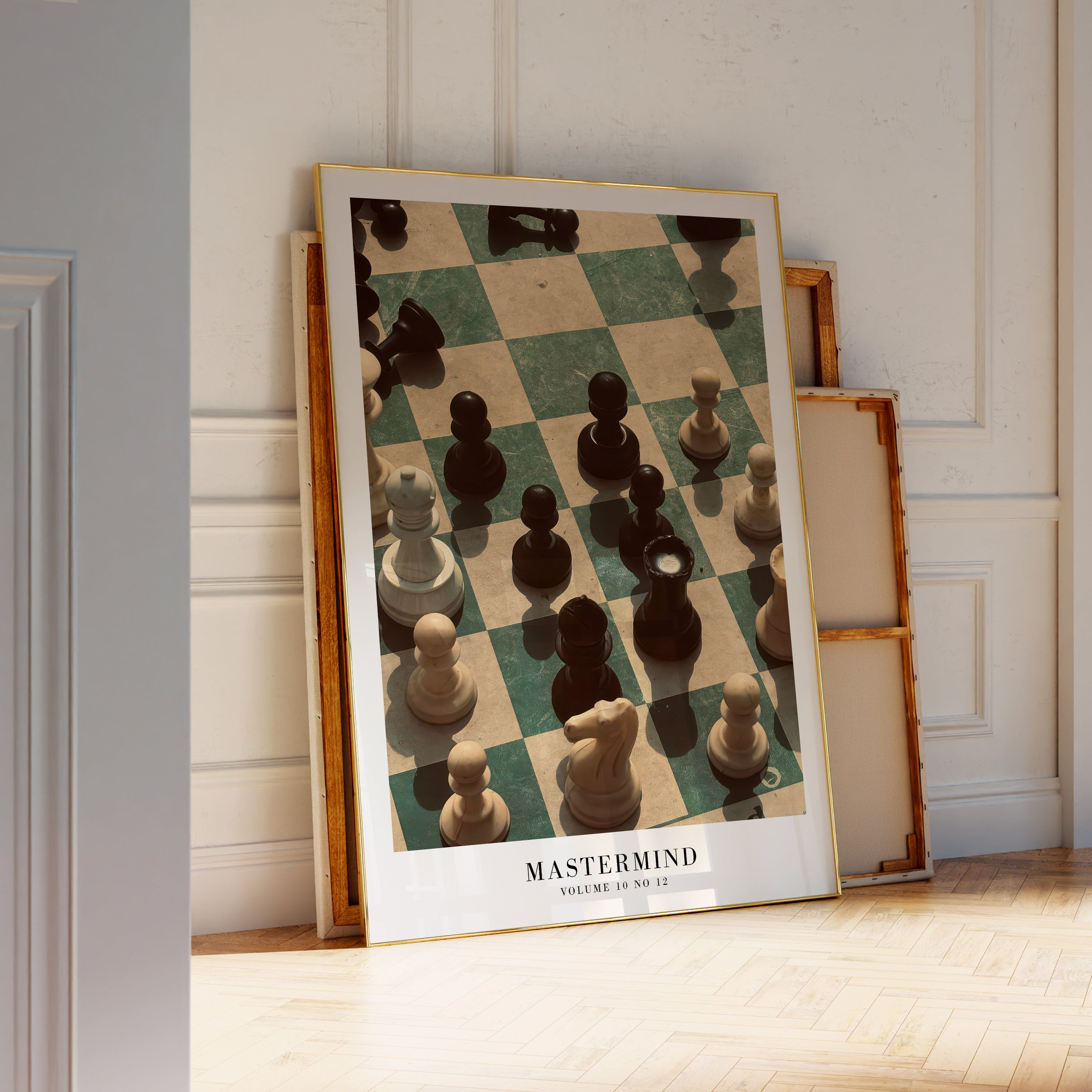 Mastermind retro chess Swiftie gift wall art in cozy intellectual space