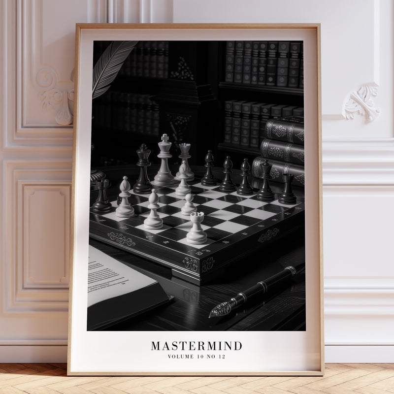 Mastermind Midnights Taylor Swift–inspired poster featuring chess board