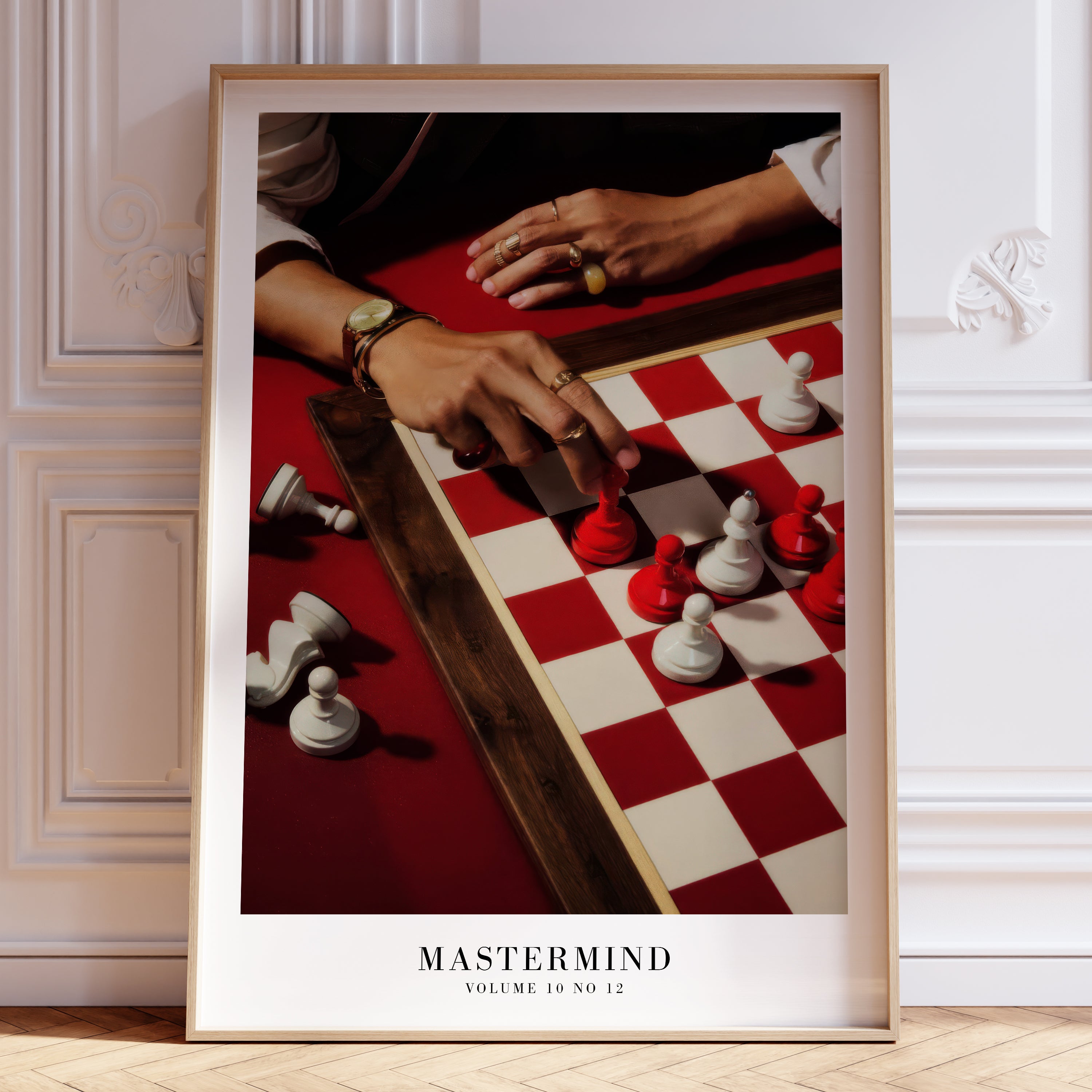 Mastermind Midnights Taylor Swift–inspired poster featuring chess board