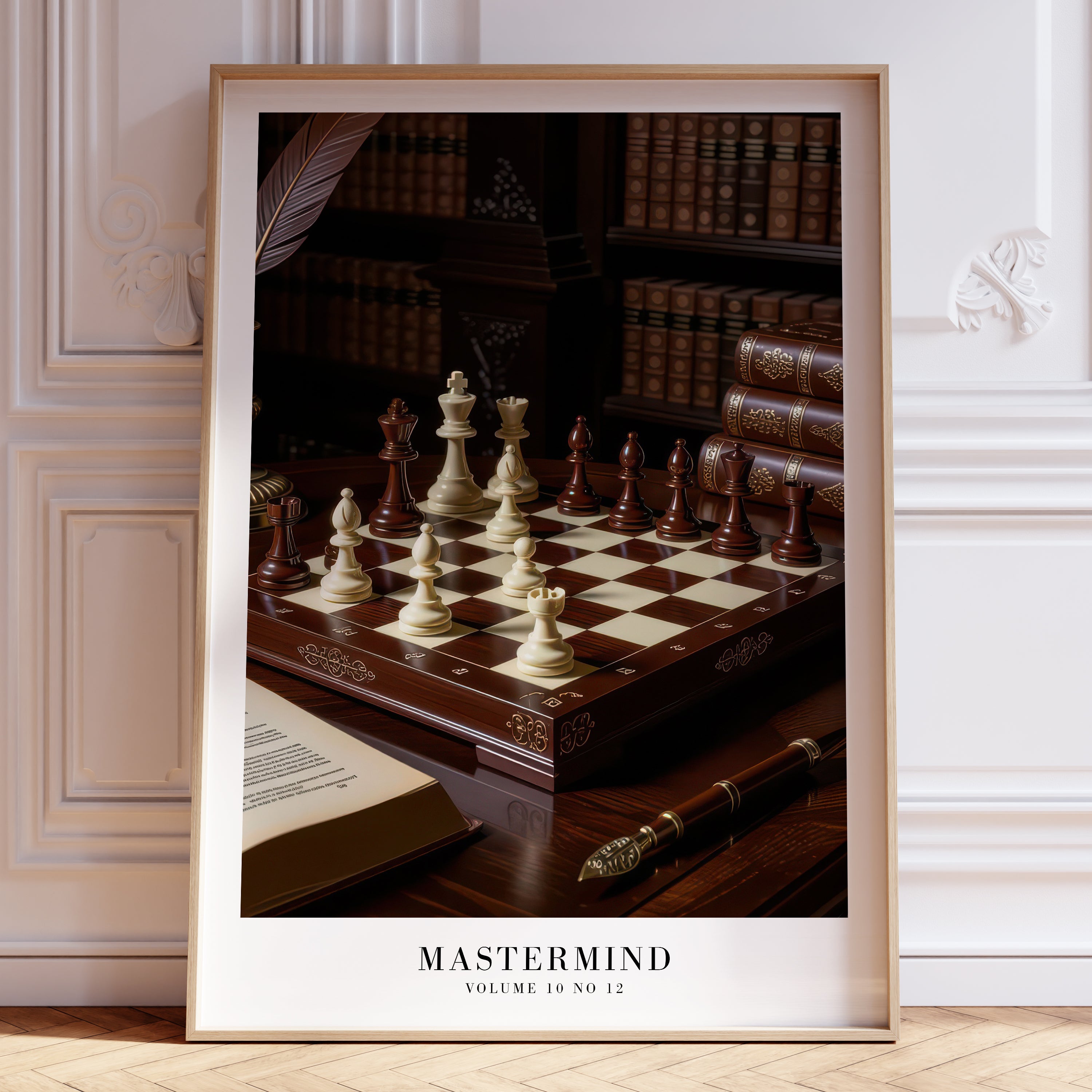 Taylor Swift Mastermind dark academia wall art styled in reading nook
