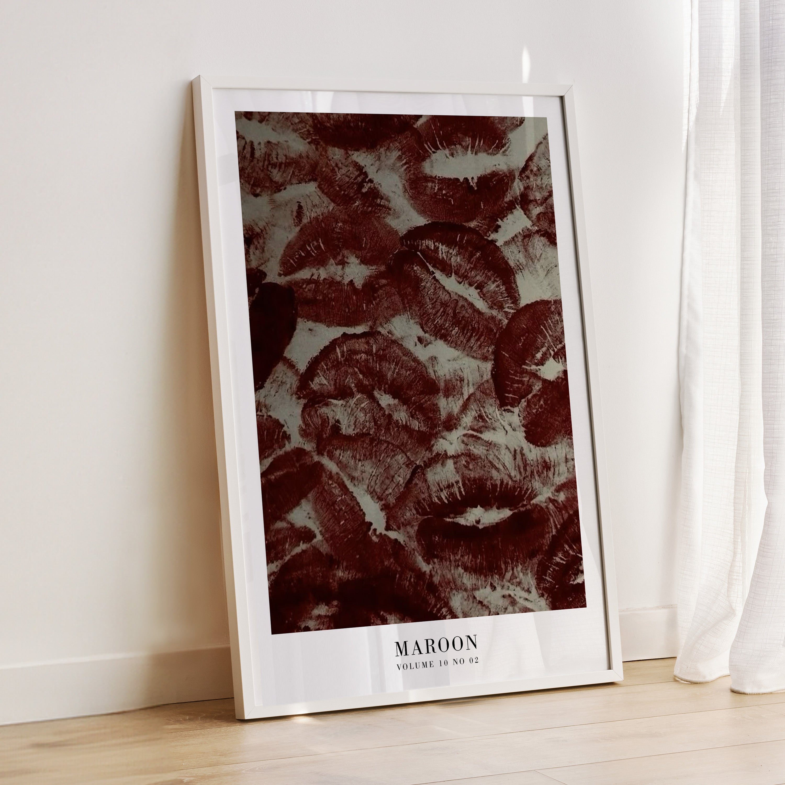 Maroon Midnights Taylor Swift–inspired poster featuring lips