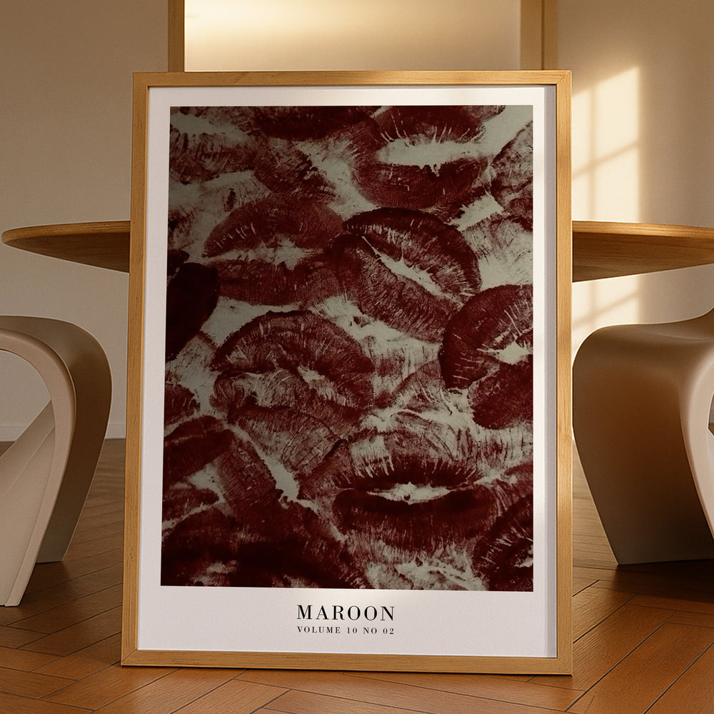 Taylor Swift Maroon lips wall art in romantic Swiftie gallery wall