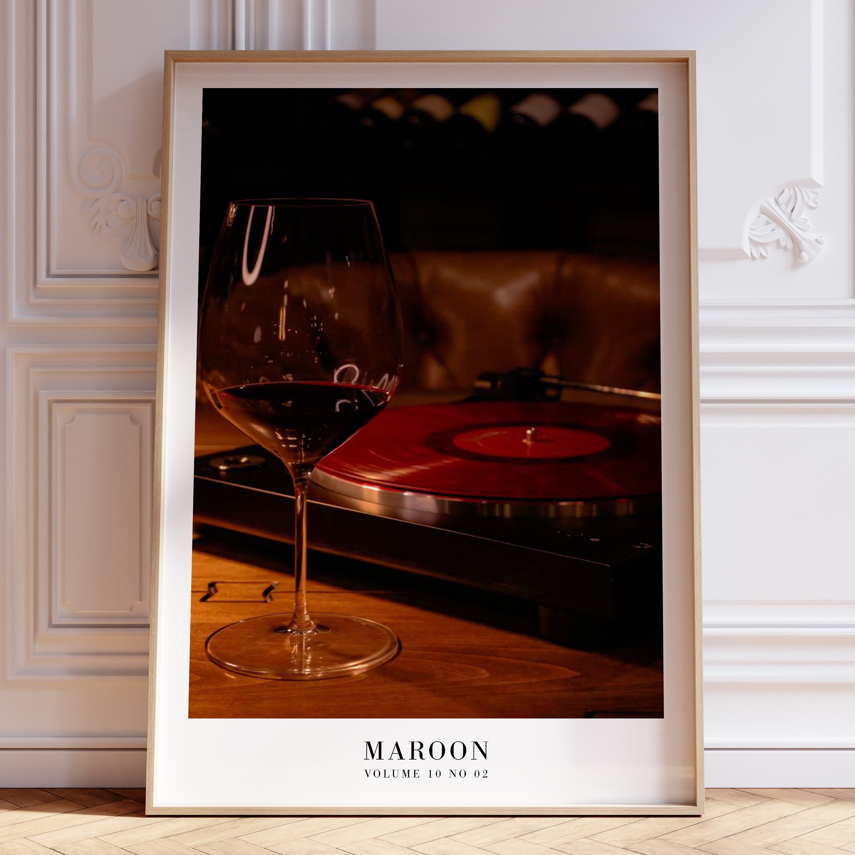 Maroon vinyl wine Taylor Swift poster as moody music lover gift decor