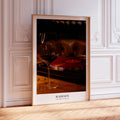 Maroon Vinyl Wine Poster