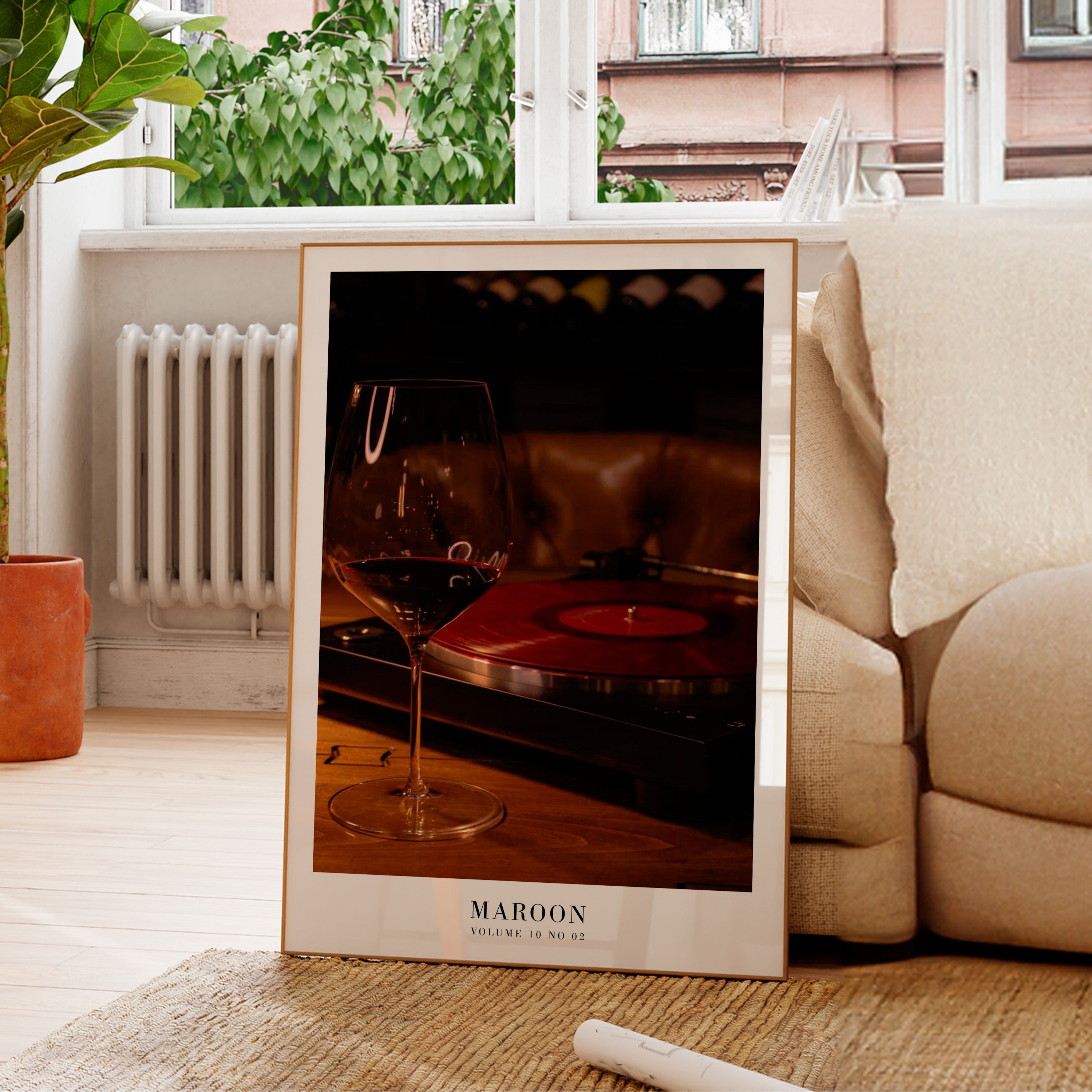 Taylor Swift Maroon wall art in cozy dorm room with red aesthetic