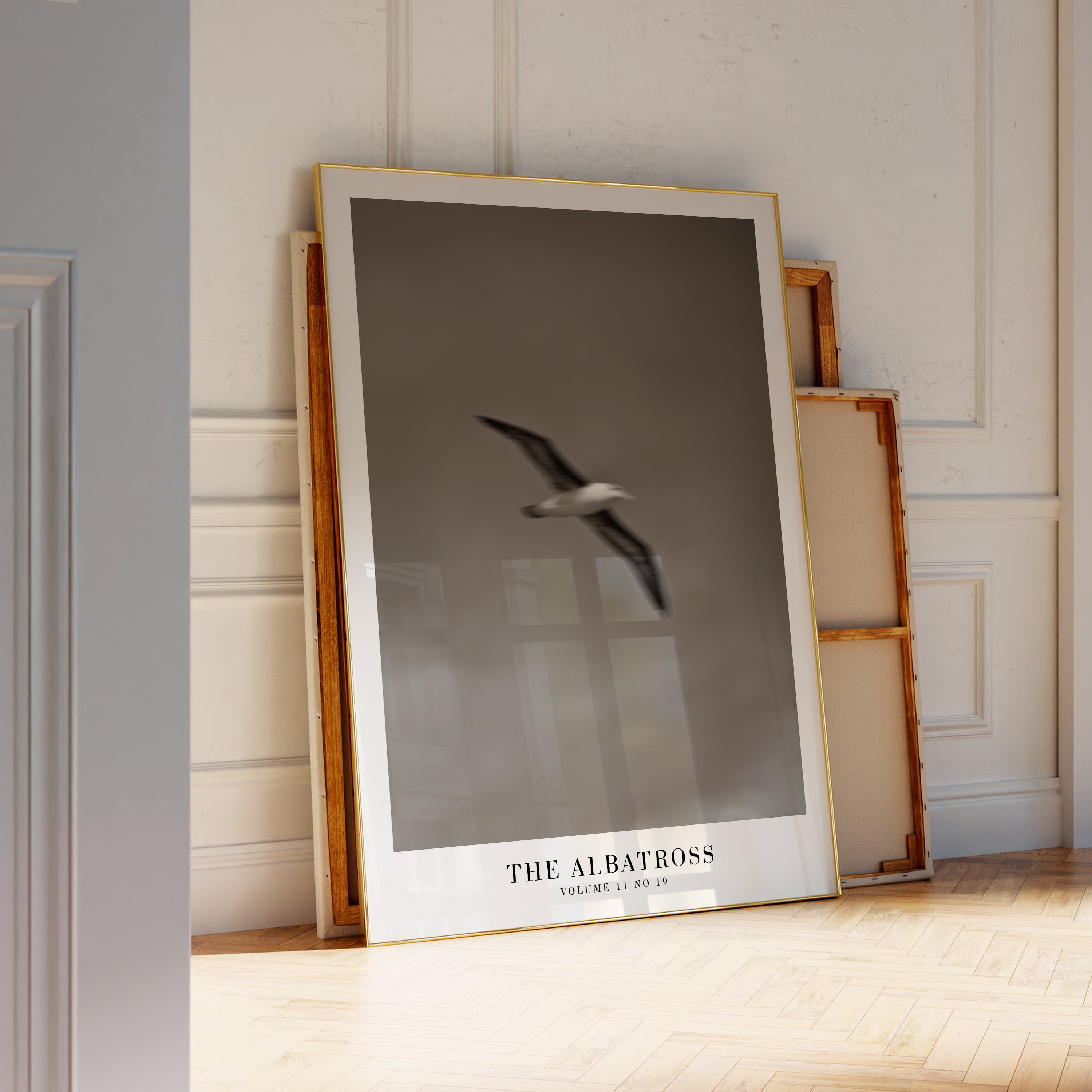 The Albatross TTPD wall art in cozy literary reading nook