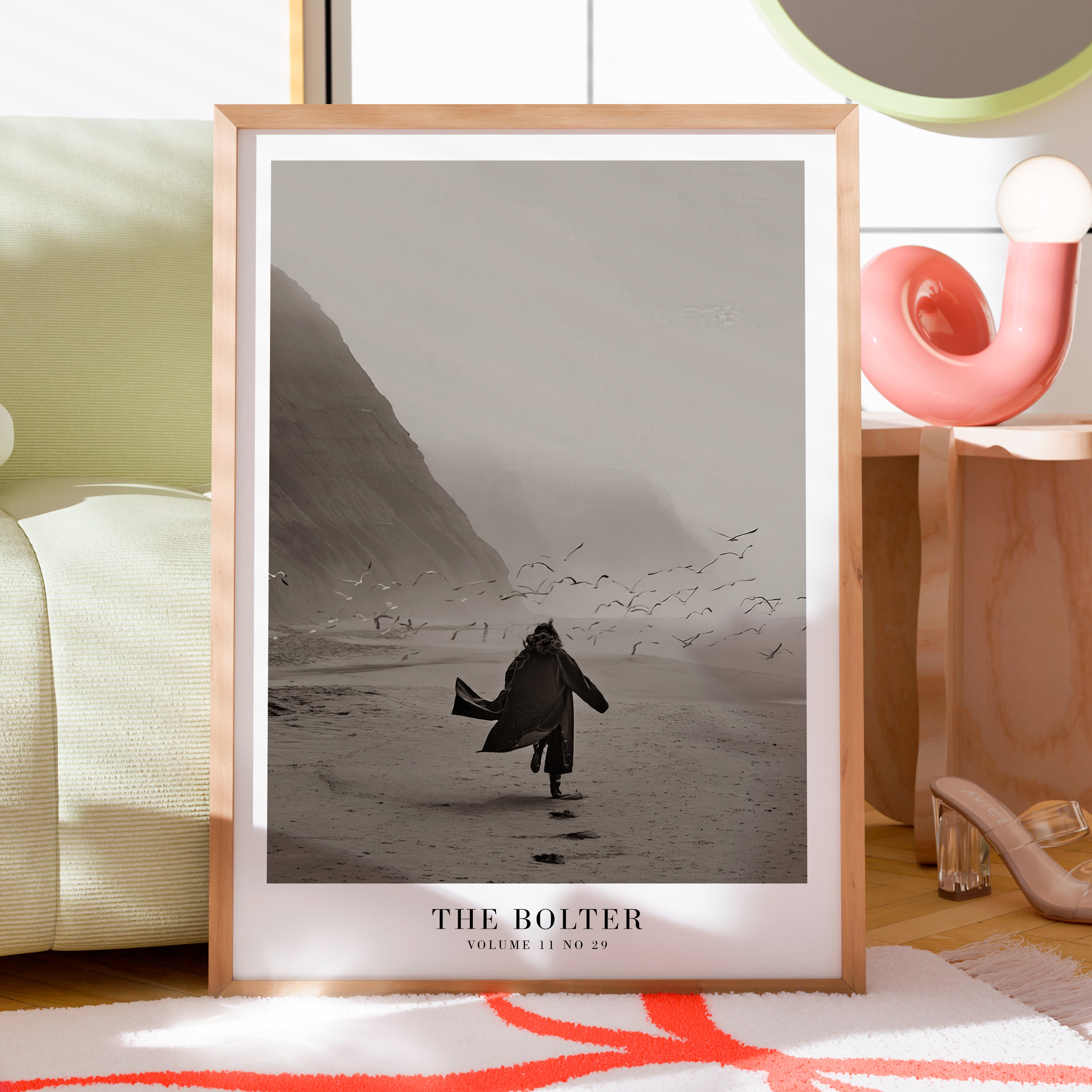 The Bolter Beach TTPD poster in moody coastal Swiftie bedroom