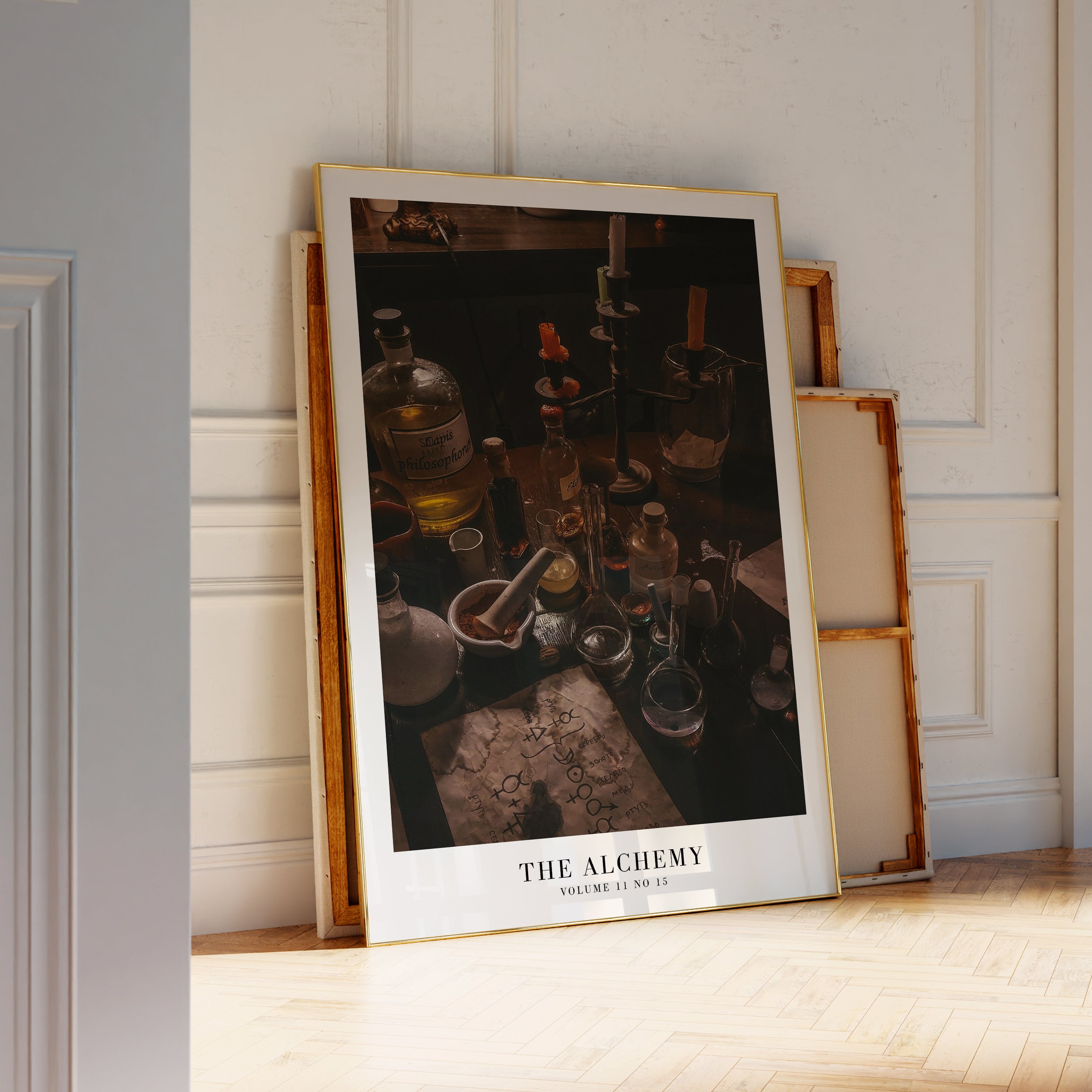 The Alchemy Lab TTPD print in cozy reading corner with candles