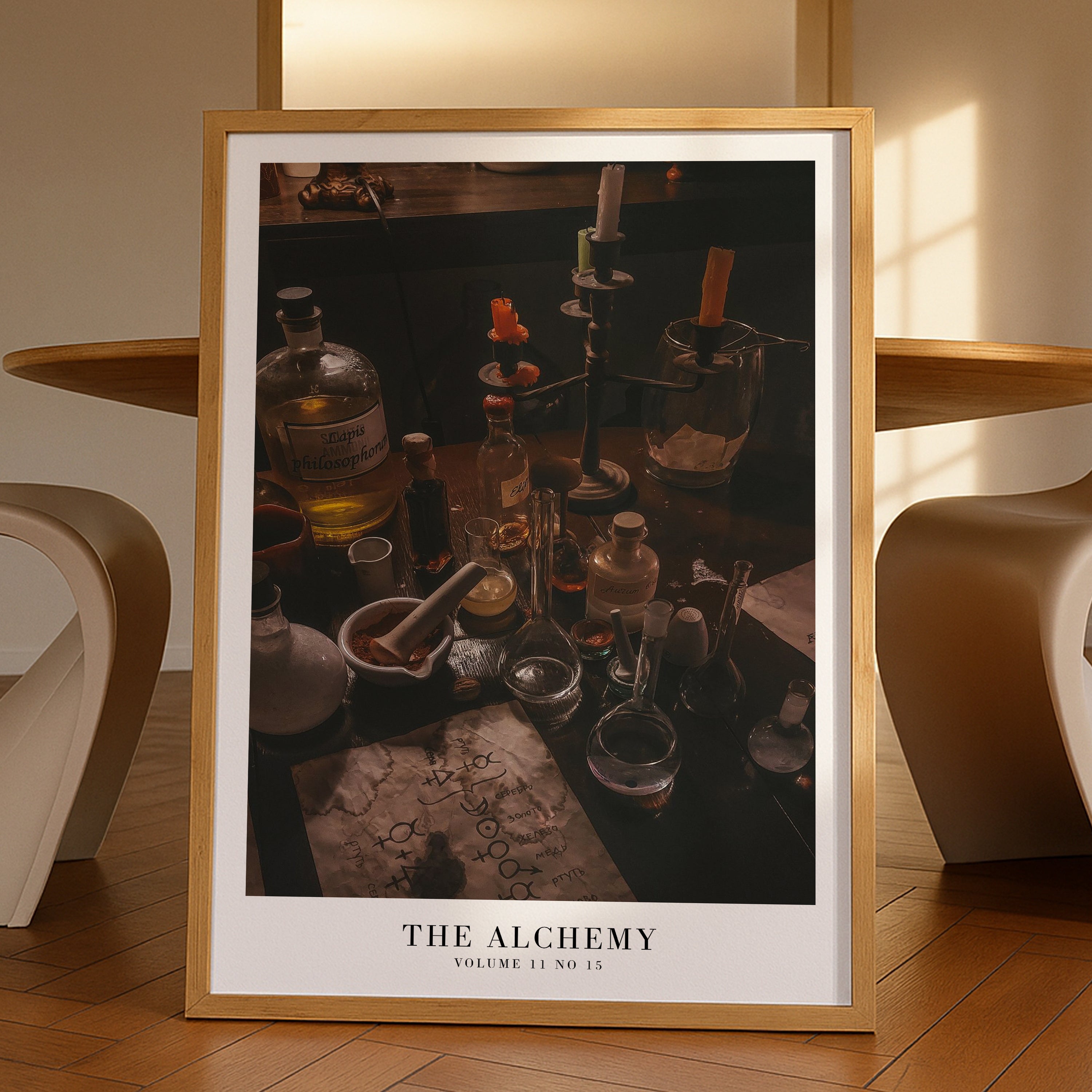 The Alchemy Lab Taylor Swift poster in vintage literary bedroom