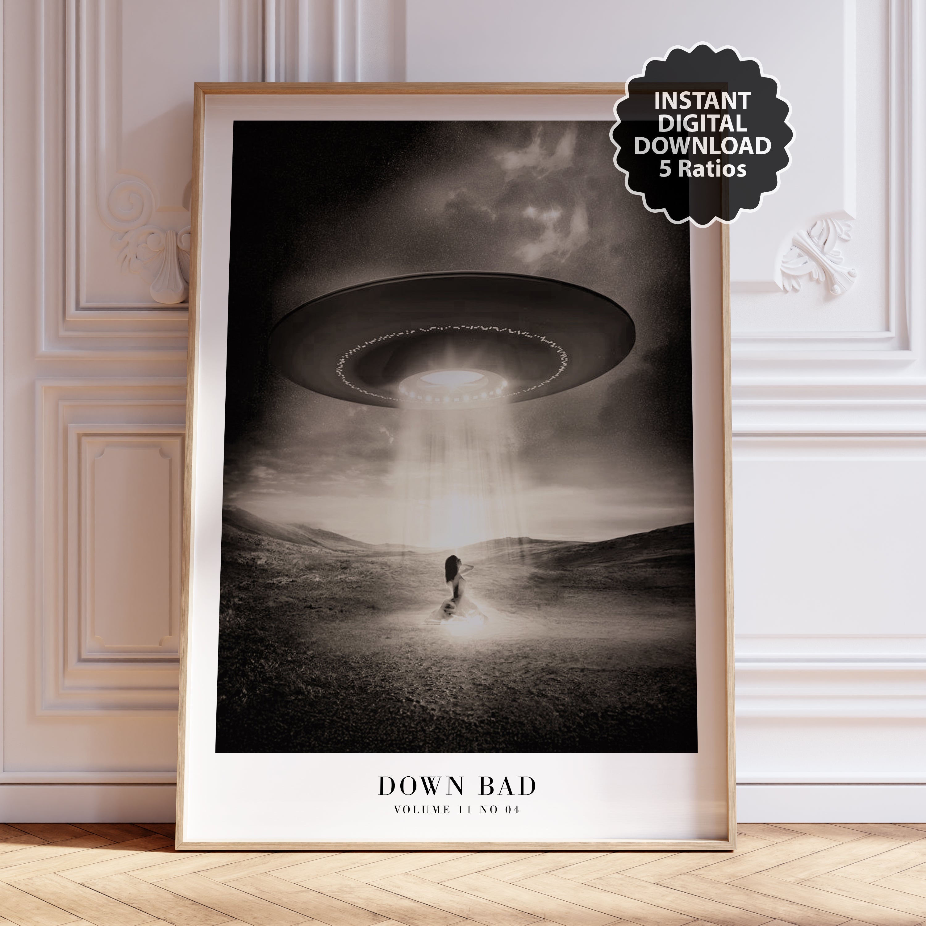 Down Bad TTPD print as dark feminine Swiftie gift wall decor