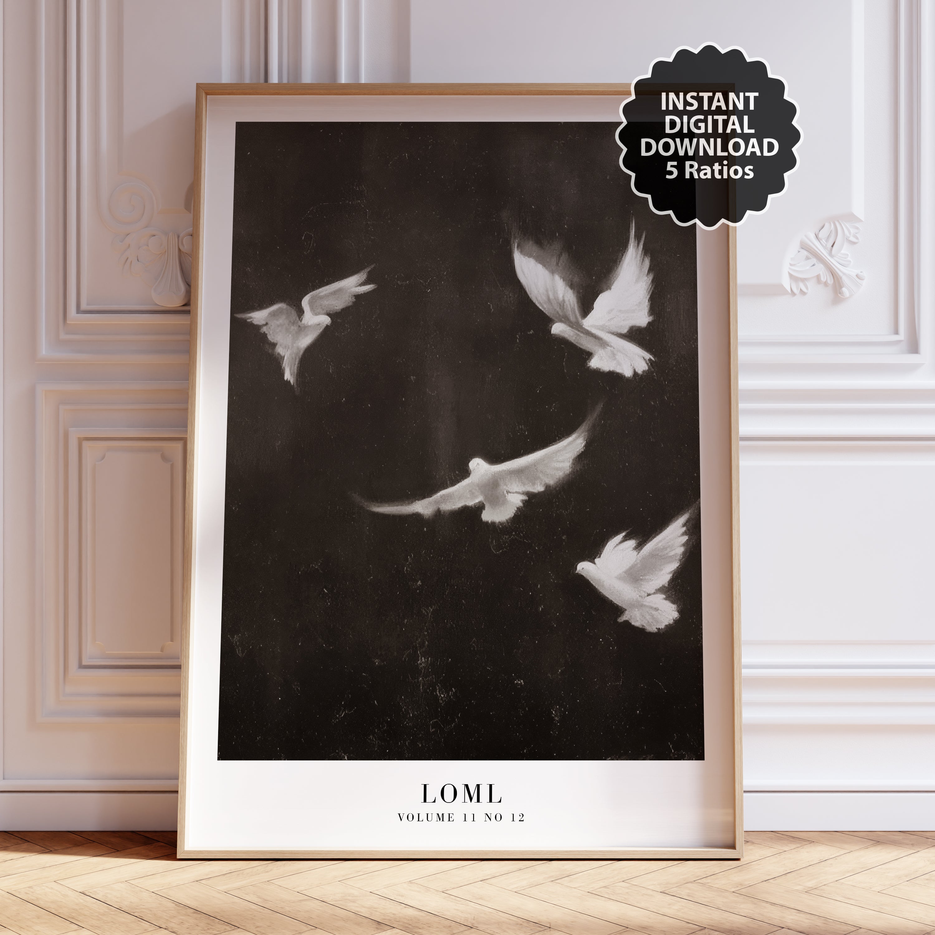 loml TTPD wall art in feminine minimalist apartment styling