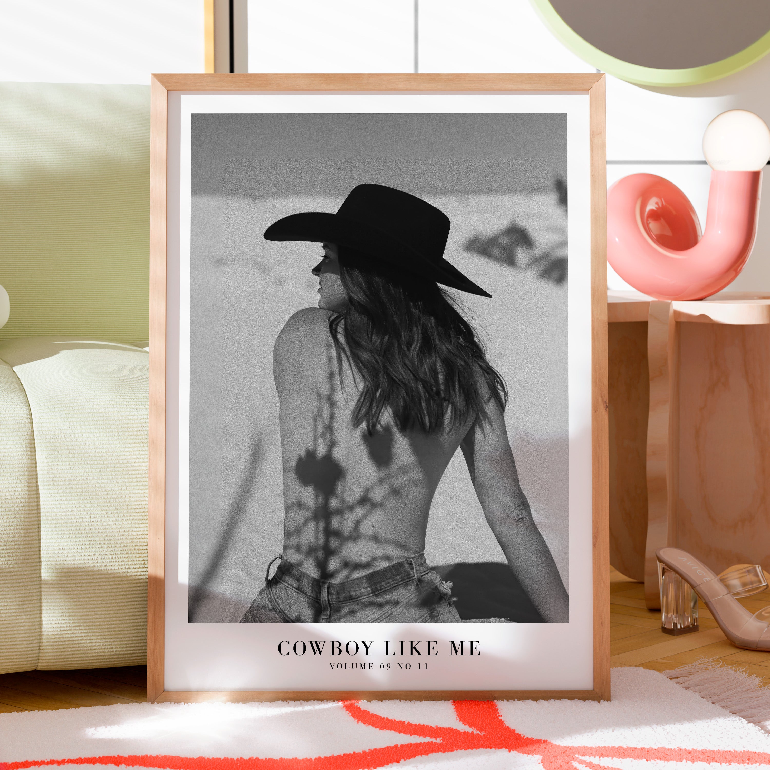 Cowboy Like Me Song poster in moody western Swiftie bedroom