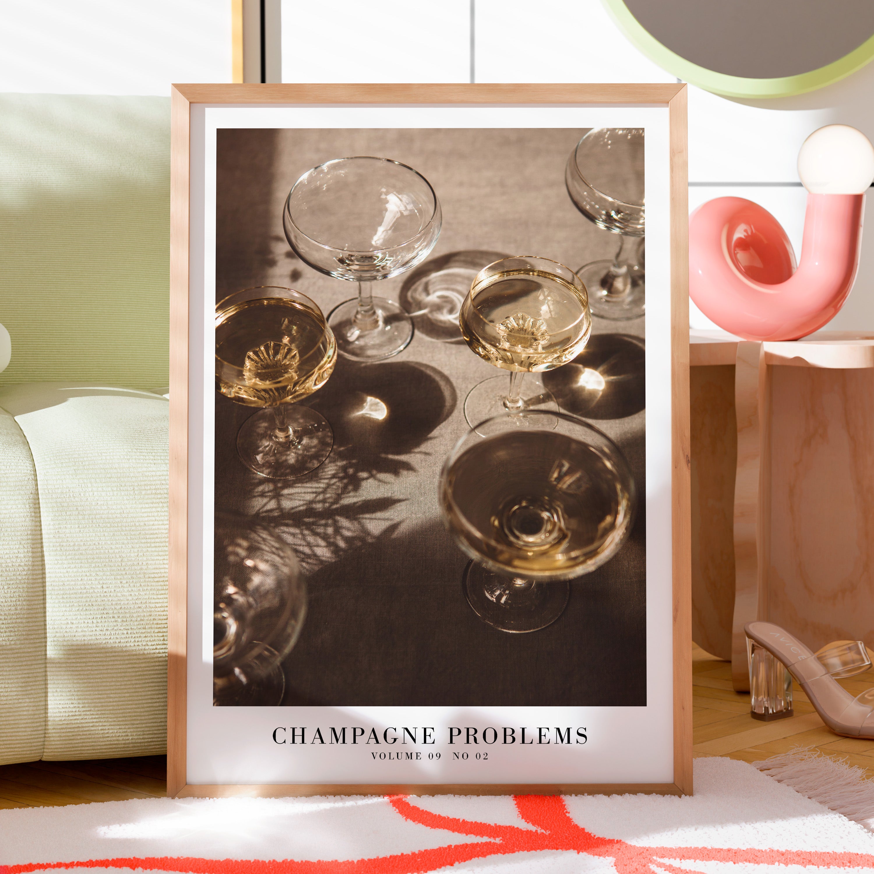 Champagne Problems Poster | Bar Cart Aesthetic | Subtle Aesthetic Home Decor | Taylor Print | Taylor Era Album Poster - Haus Of Moods
