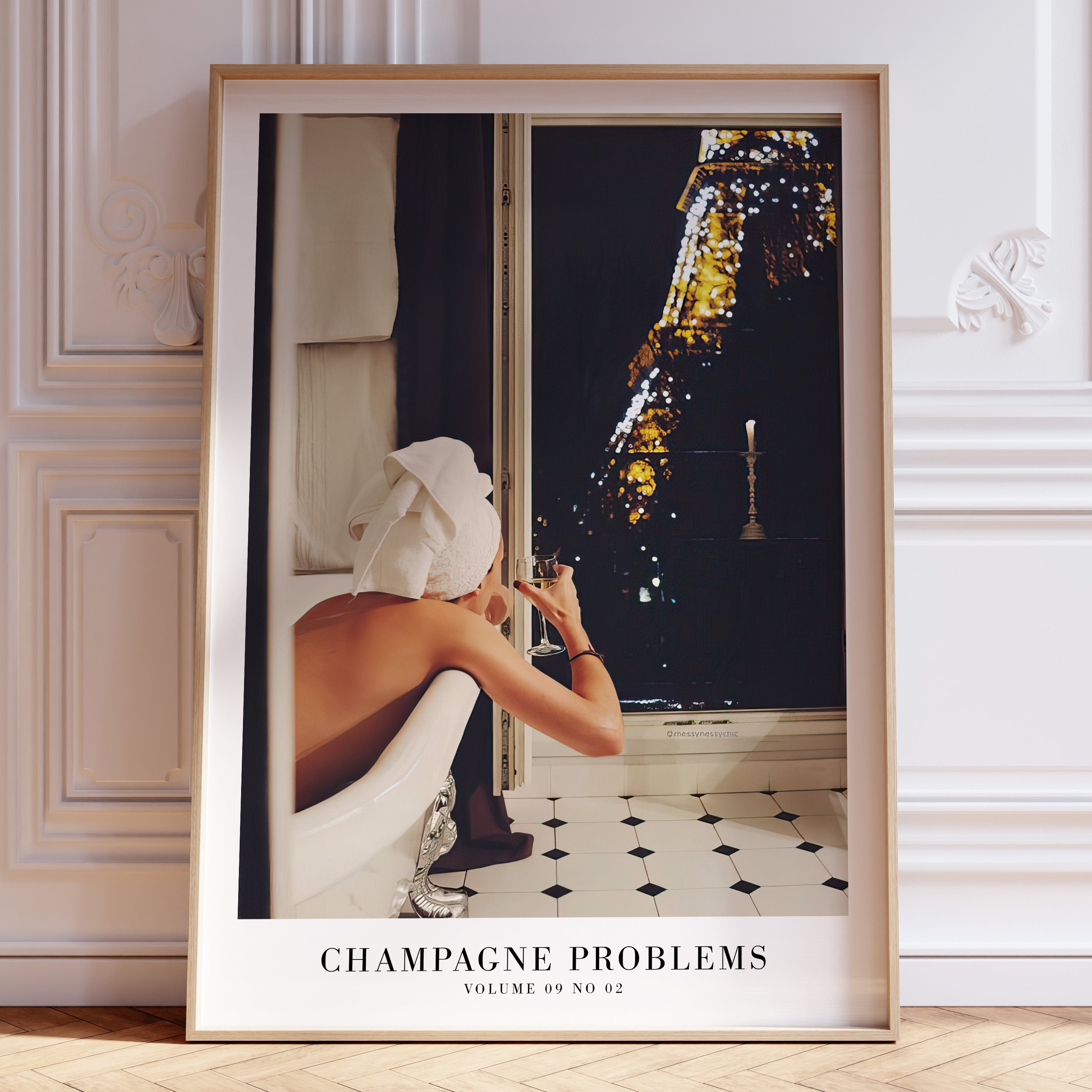 Champagne Problems Poster | Paris Bar Cart Aesthetic | Subtle Aesthetic Home Decor | Taylor Print | Taylor Era Album Poster - Haus Of Moods