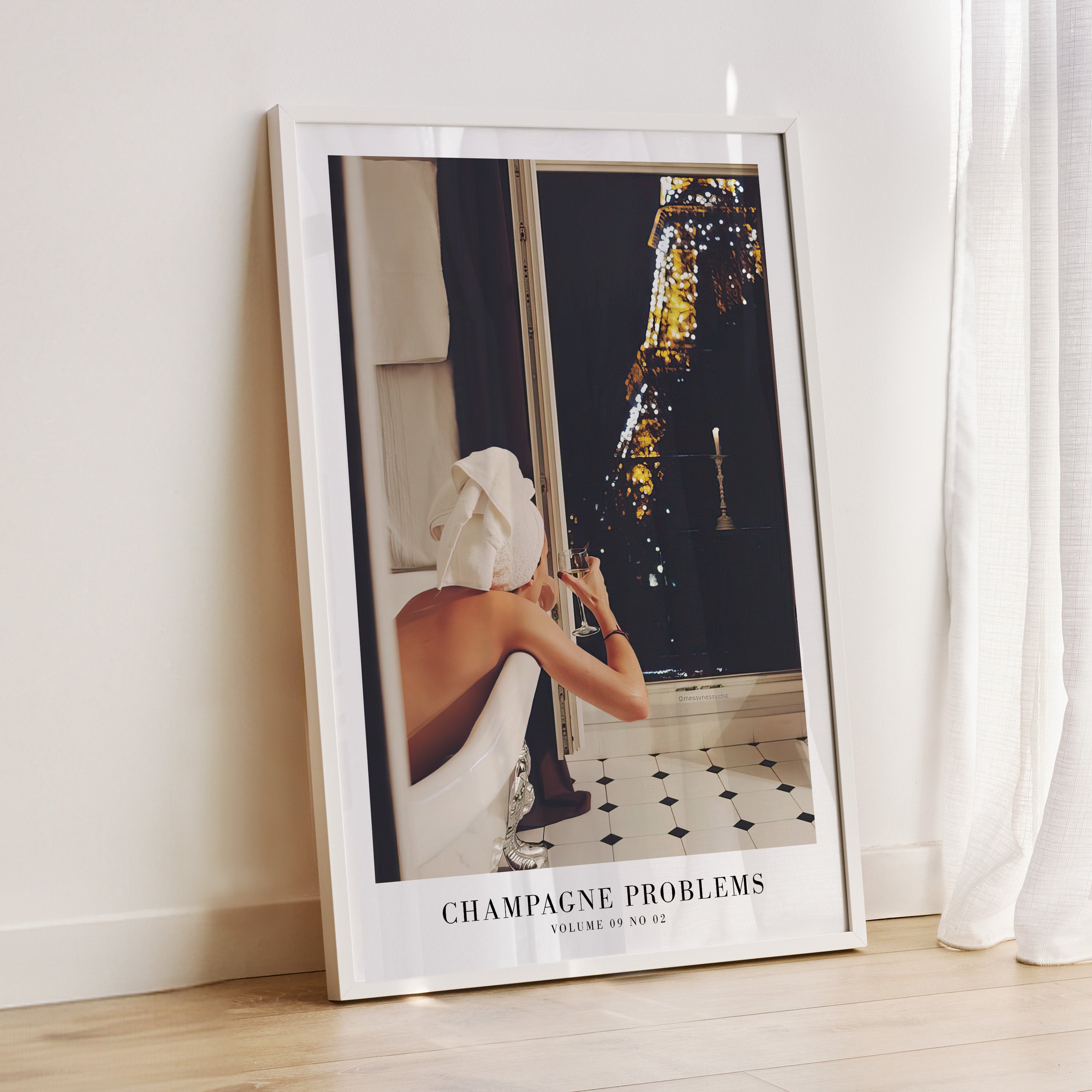Champagne Problems Poster | Paris Bar Cart Aesthetic | Subtle Aesthetic Home Decor | Taylor Print | Taylor Era Album Poster - Haus Of Moods