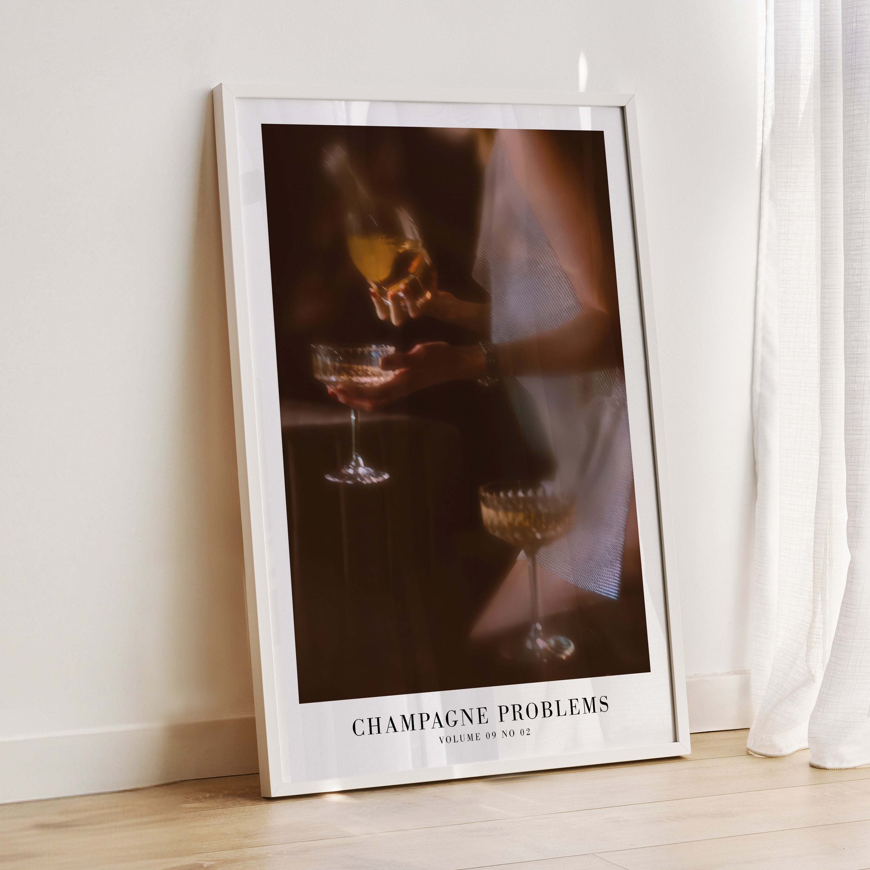Champagne Problems Golden Hour Poster - Haus Of Moods