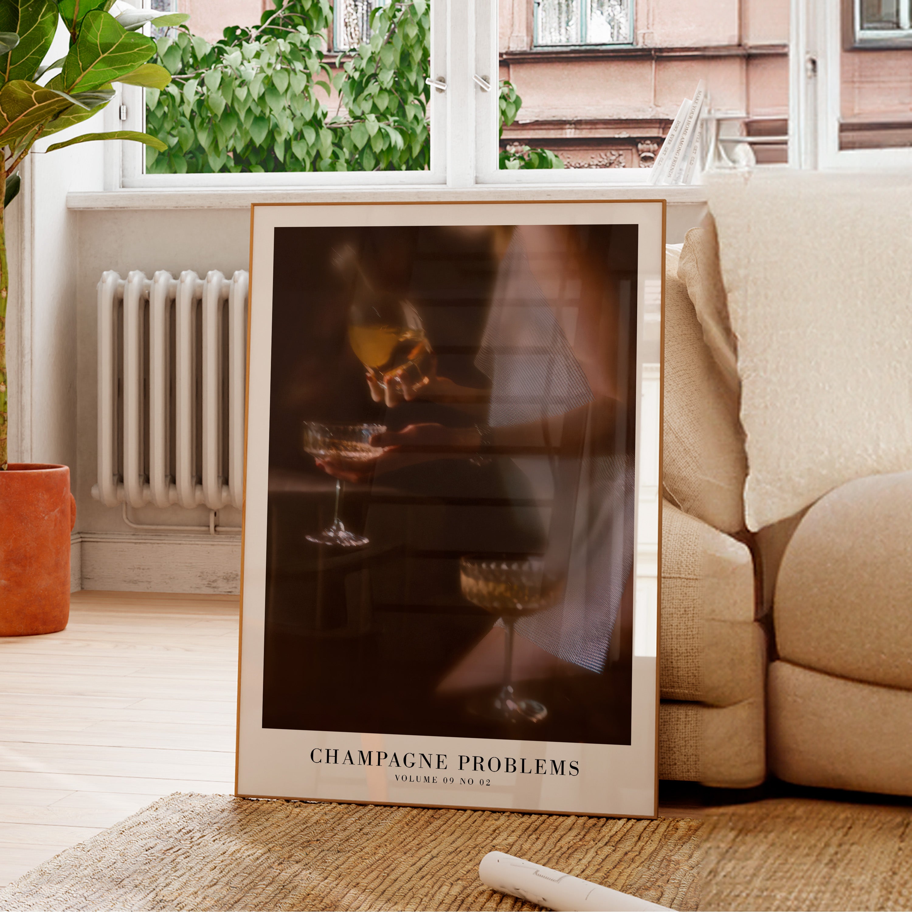 Champagne Problems Golden Hour Poster - Haus Of Moods