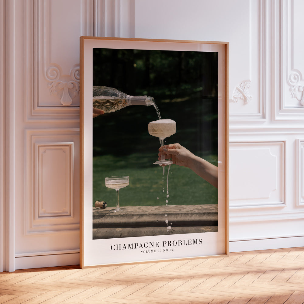 Champagne Problems Garden Party Poster