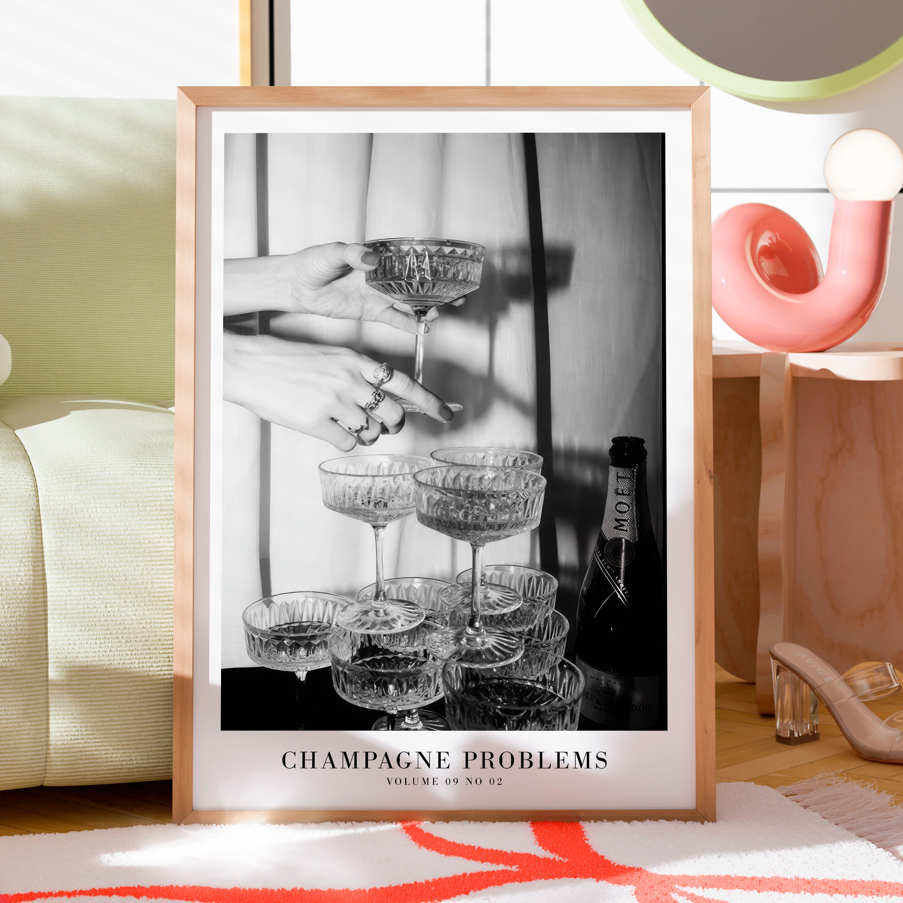 Champagne Problems Poster | Bar Cart Aesthetic | Subtle Aesthetic Home Decor | Taylor Print | Taylor Album Poster - Haus Of Moods