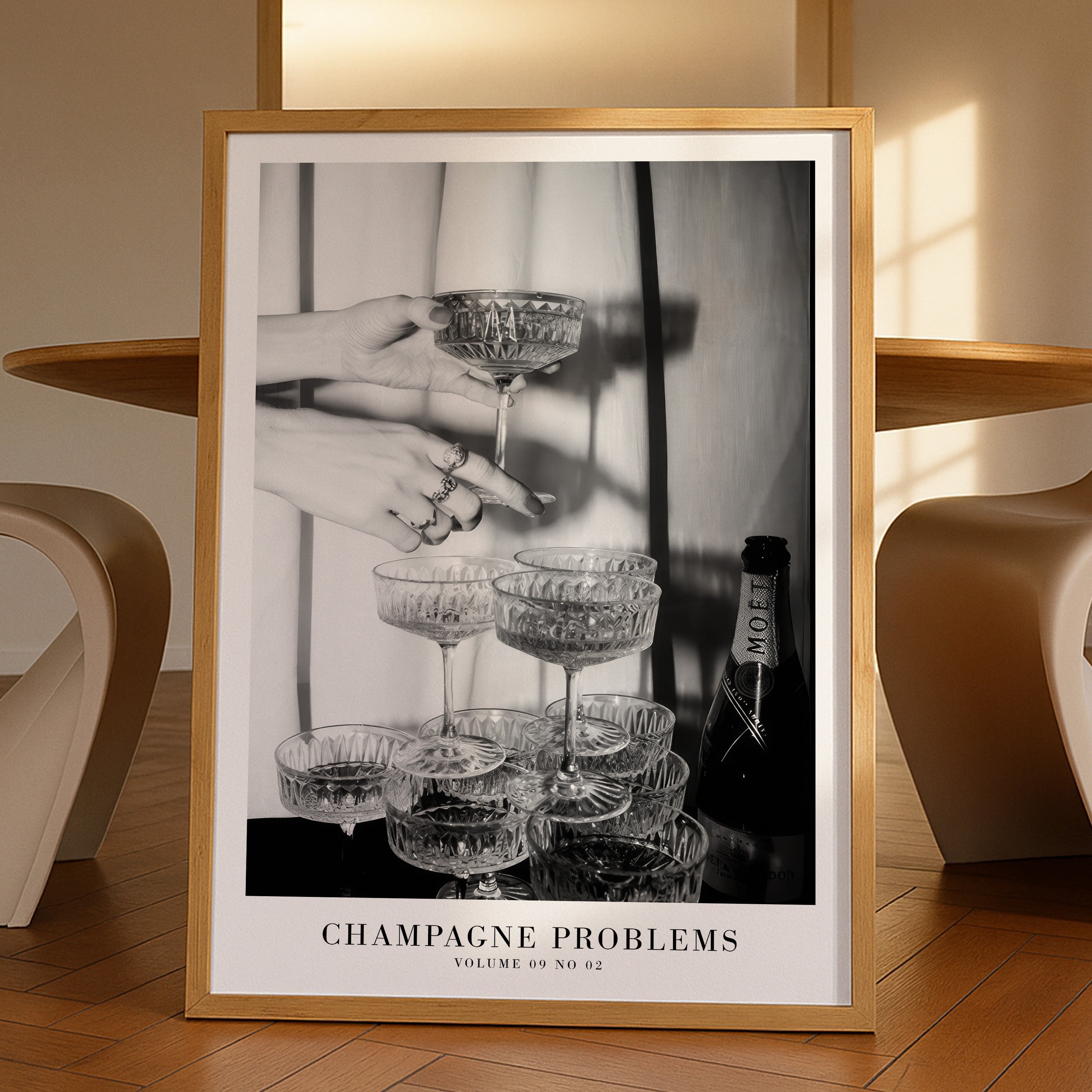Champagne Problems Poster | Bar Cart Aesthetic | Subtle Aesthetic Home Decor | Taylor Print | Taylor Album Poster - Haus Of Moods