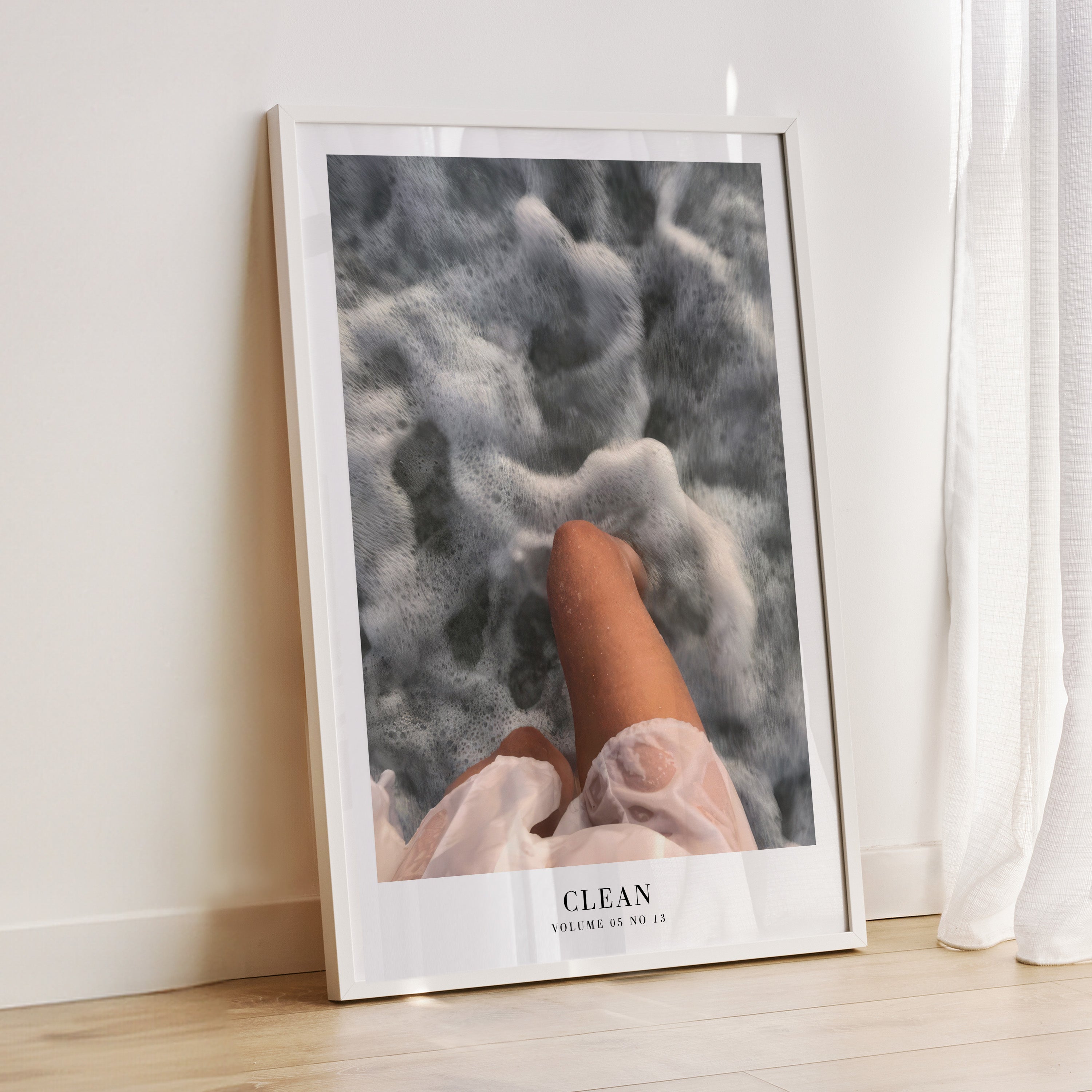 1989 Clean ocean wall art in dreamy minimalist Swiftie bedroom