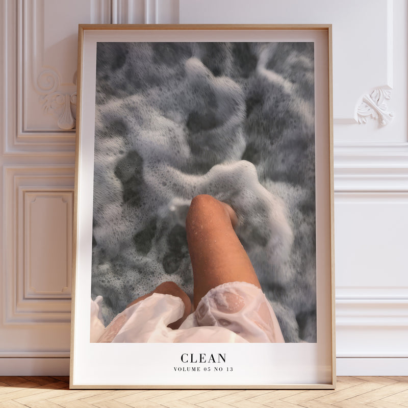 Clean 1989 Taylor Swift poster featuring dreamy seafoam ocean photography