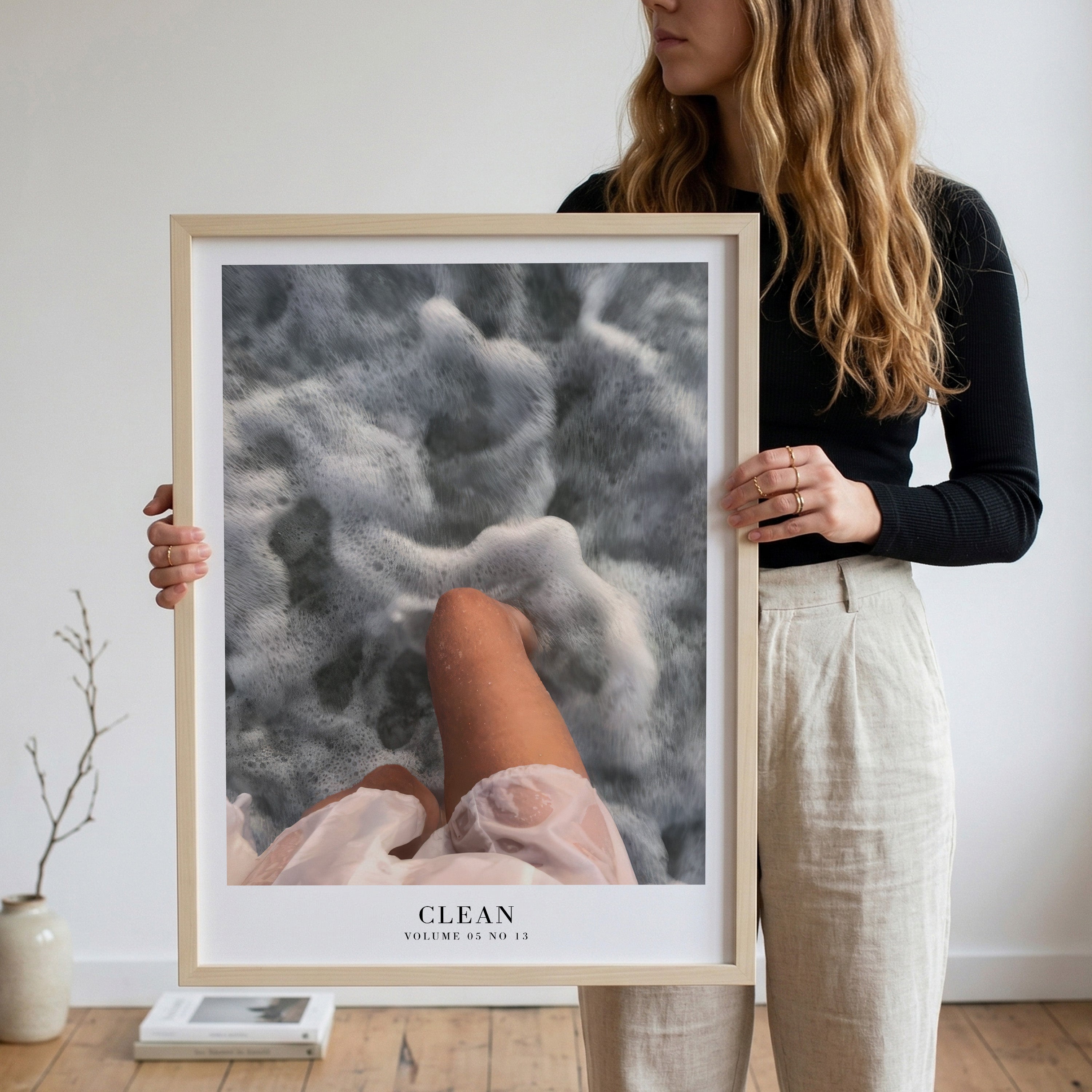 Clean Taylor Swift ocean print as serene Swiftie gift wall decor