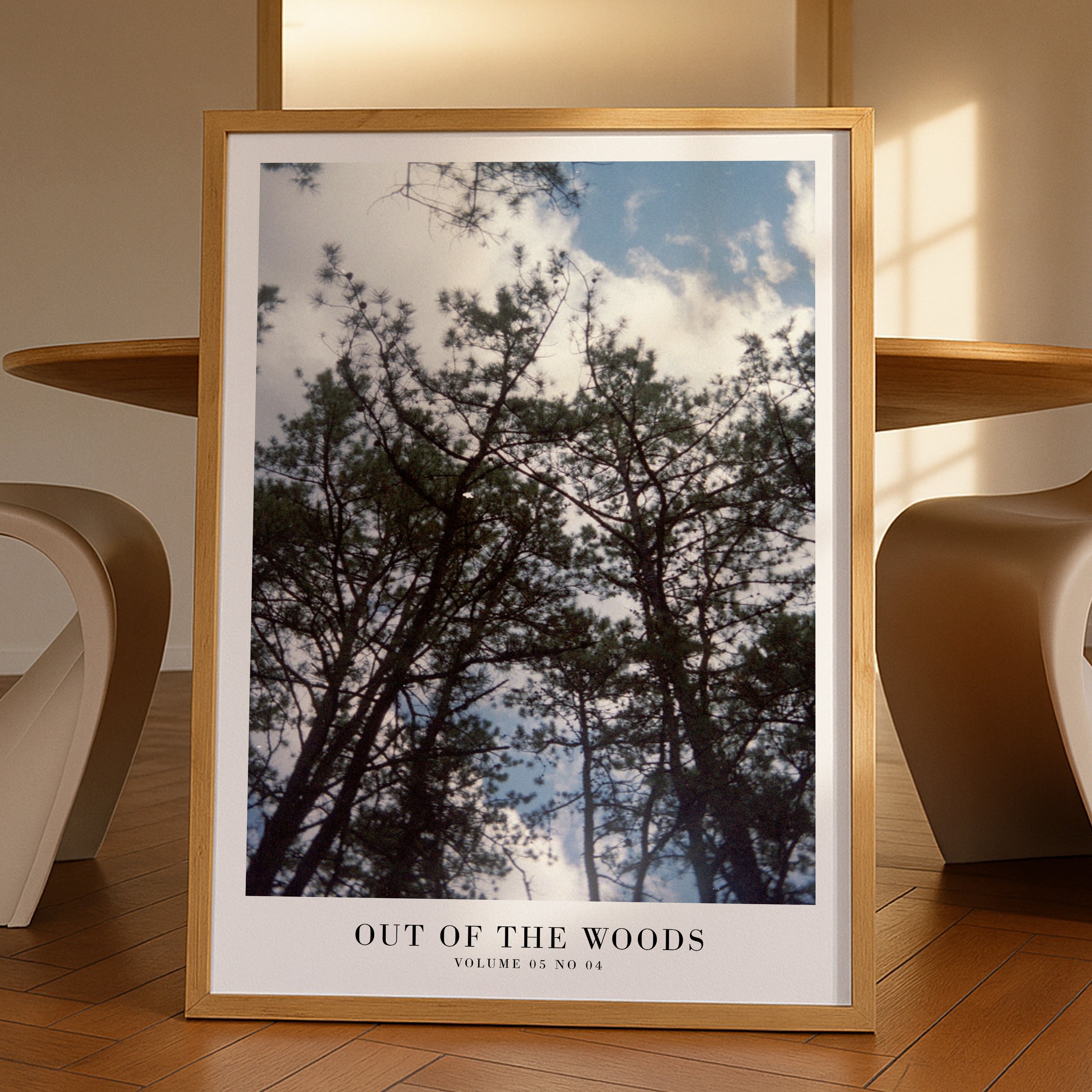 Out of the Woods 1989 forest poster in soft minimalist Swiftie bedroom