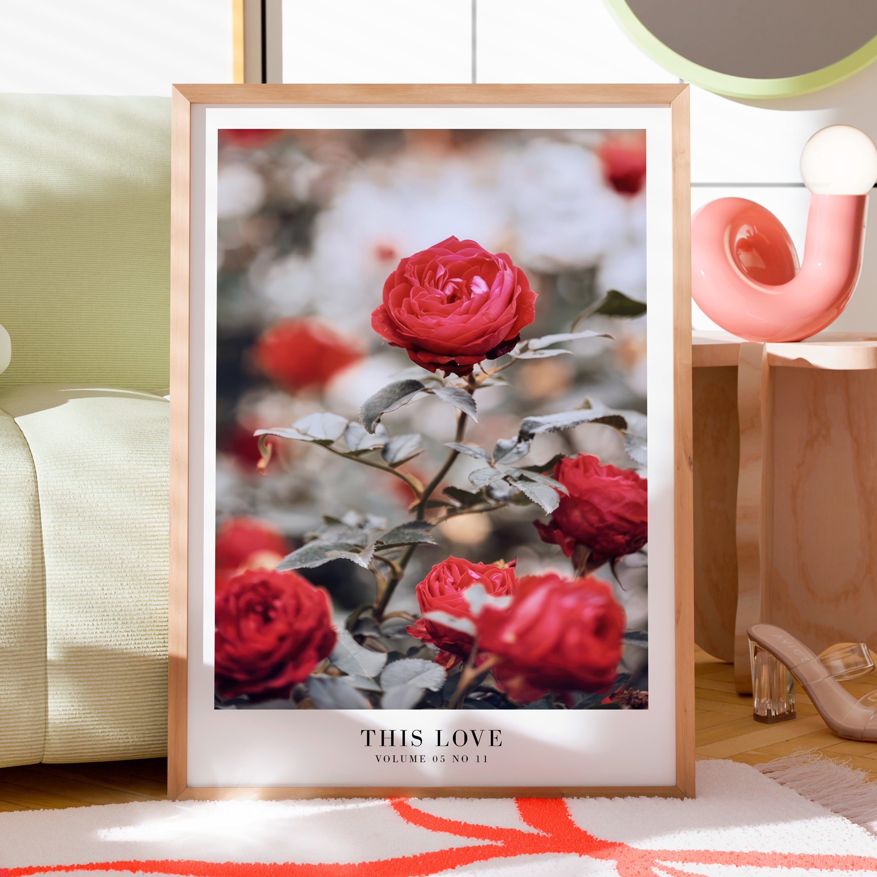 This Love 1989 rose poster styled as romantic Swiftie gift decor