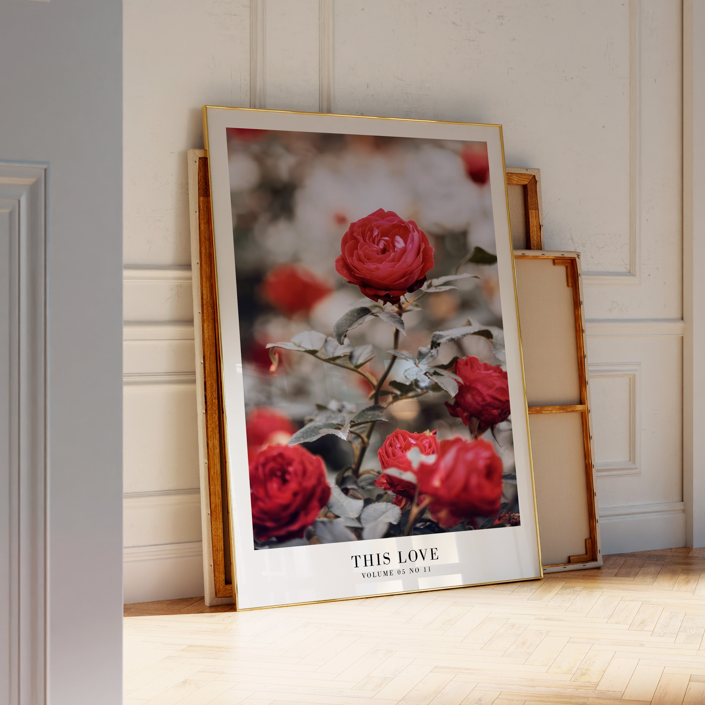 This Love 1989 rose wall art in feminine cottagecore gallery wall