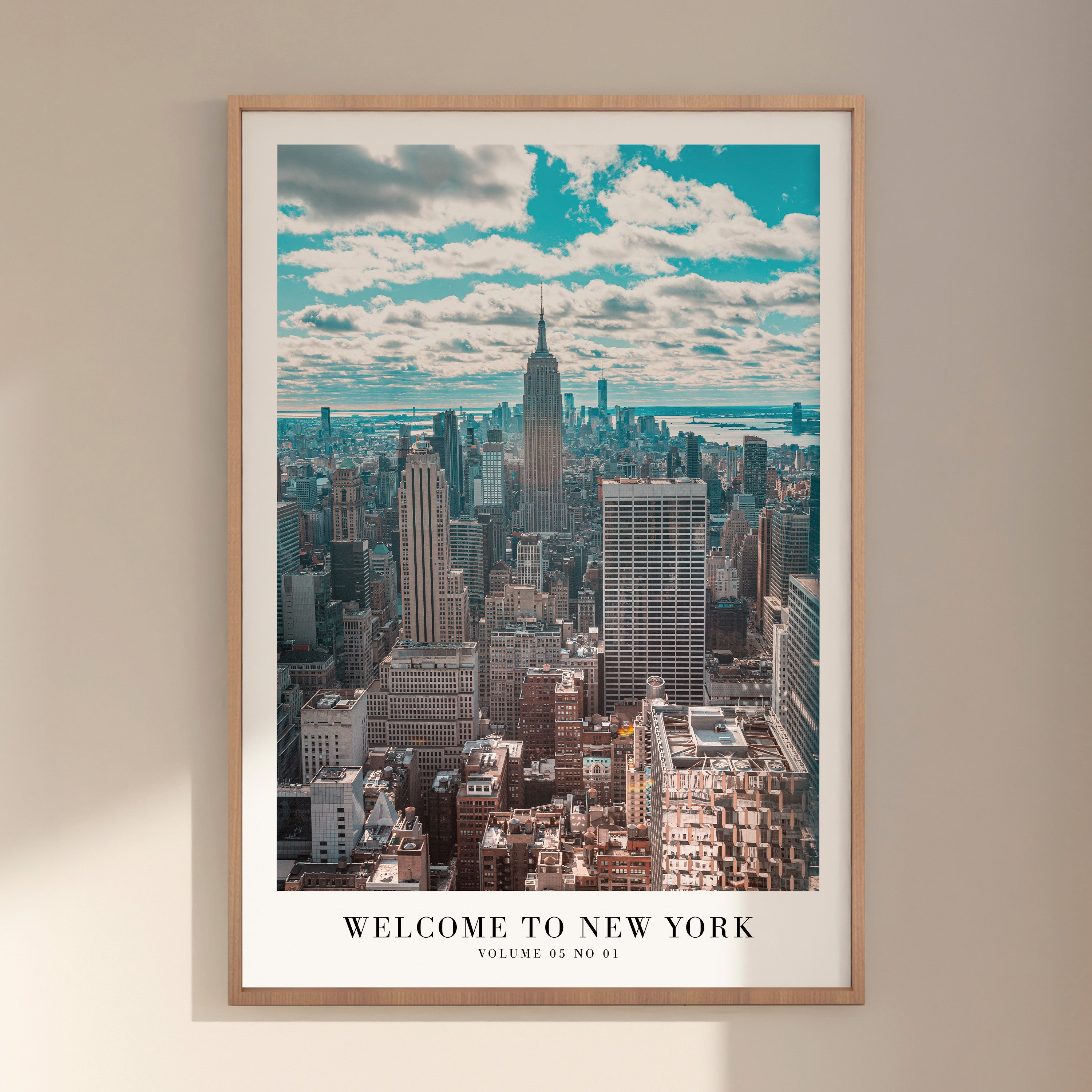 1989 Welcome to New York Manhattan poster in urban gallery wall