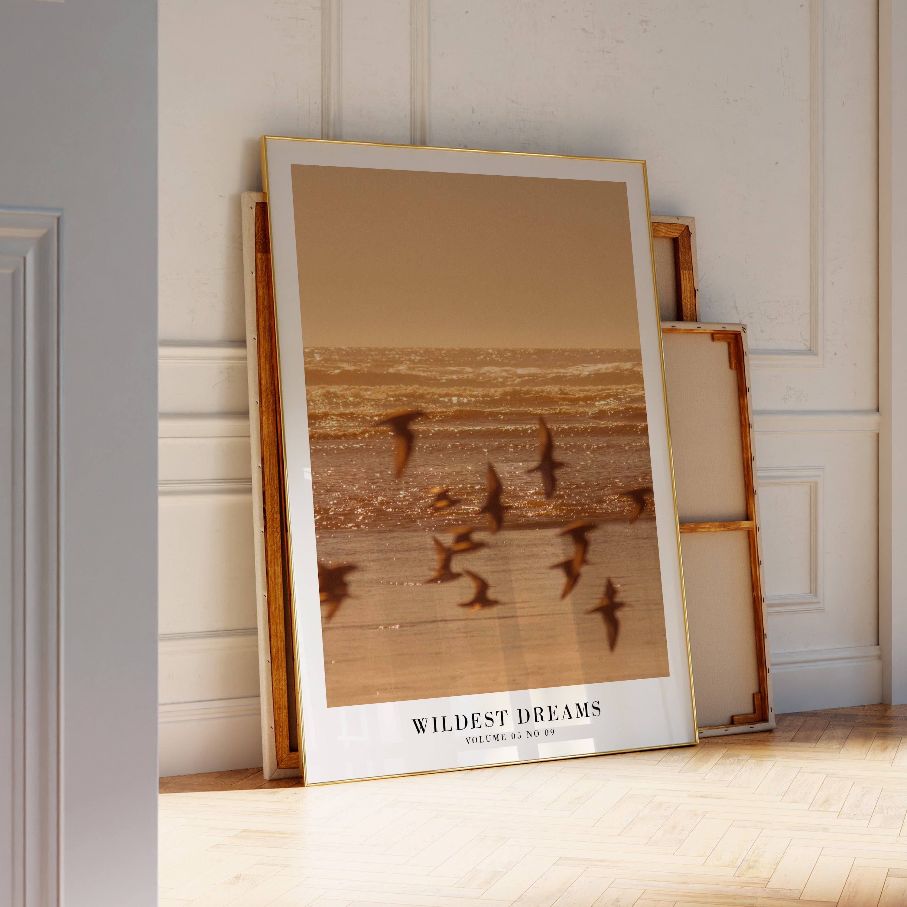 Wildest Dreams Taylor Swift sunset wall art in cozy neutral interior