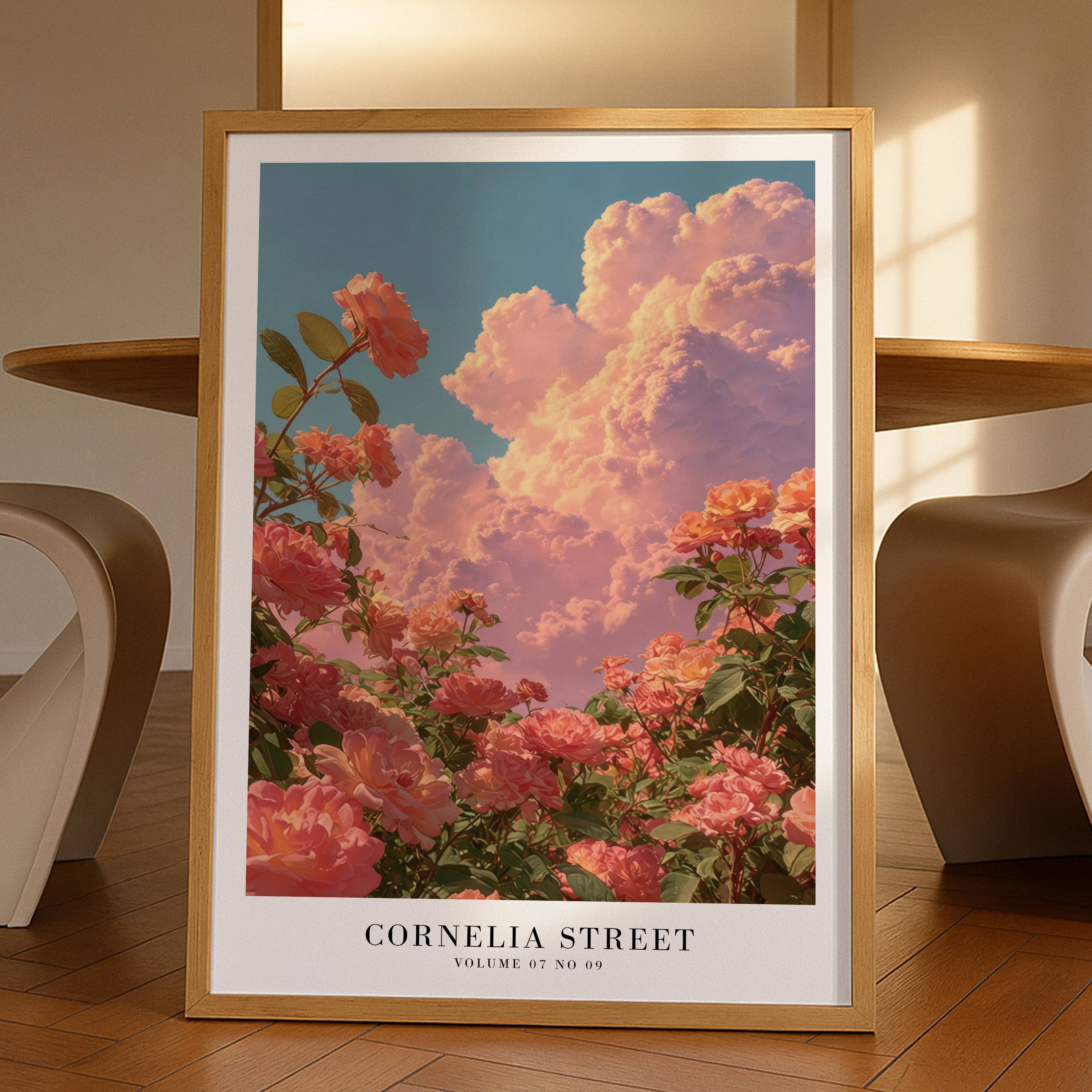 Cornelia Street Taylor Swift wall art in feminine pastel apartment decor