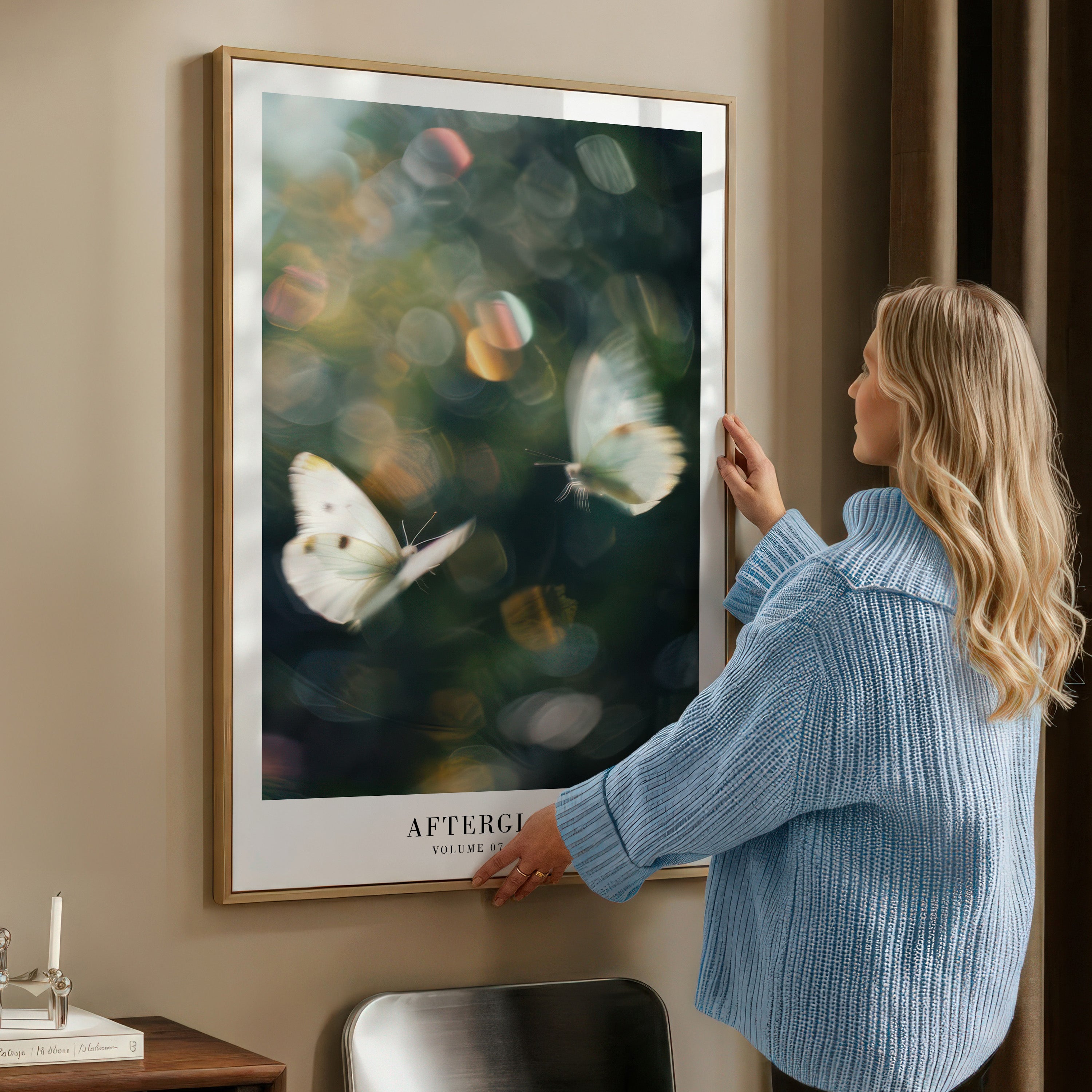 Lover-era Afterglow print in dreamy ethereal Swiftie bedroom interior