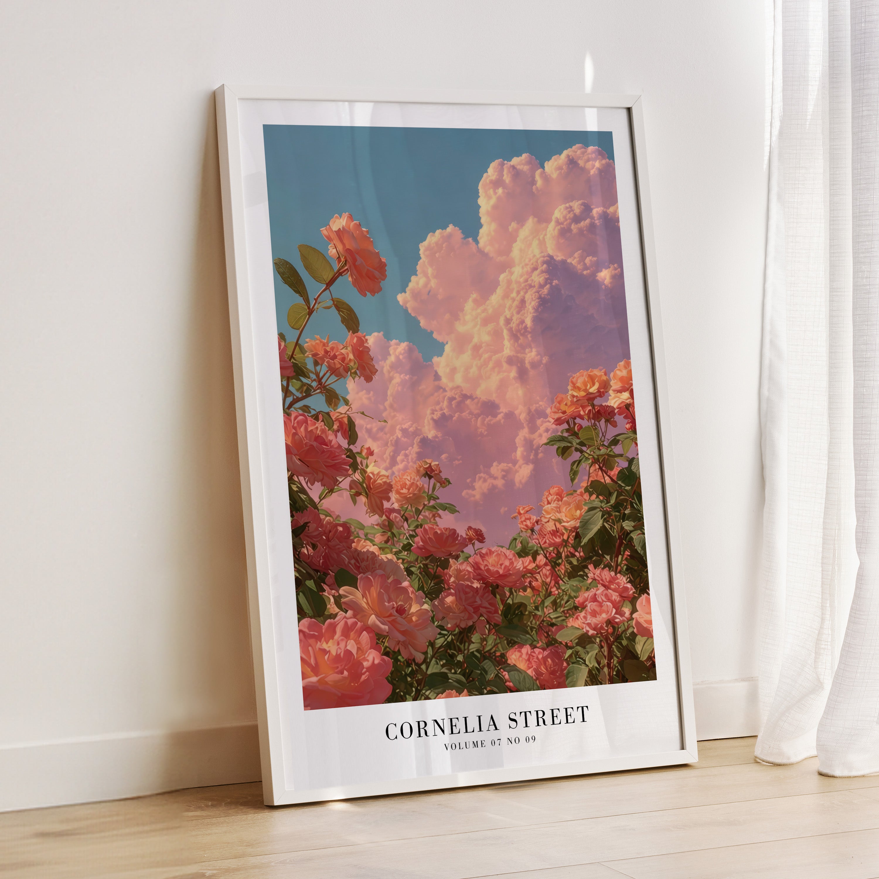 Cornelia Street Lover wall art layered into dreamy pastel gallery wall