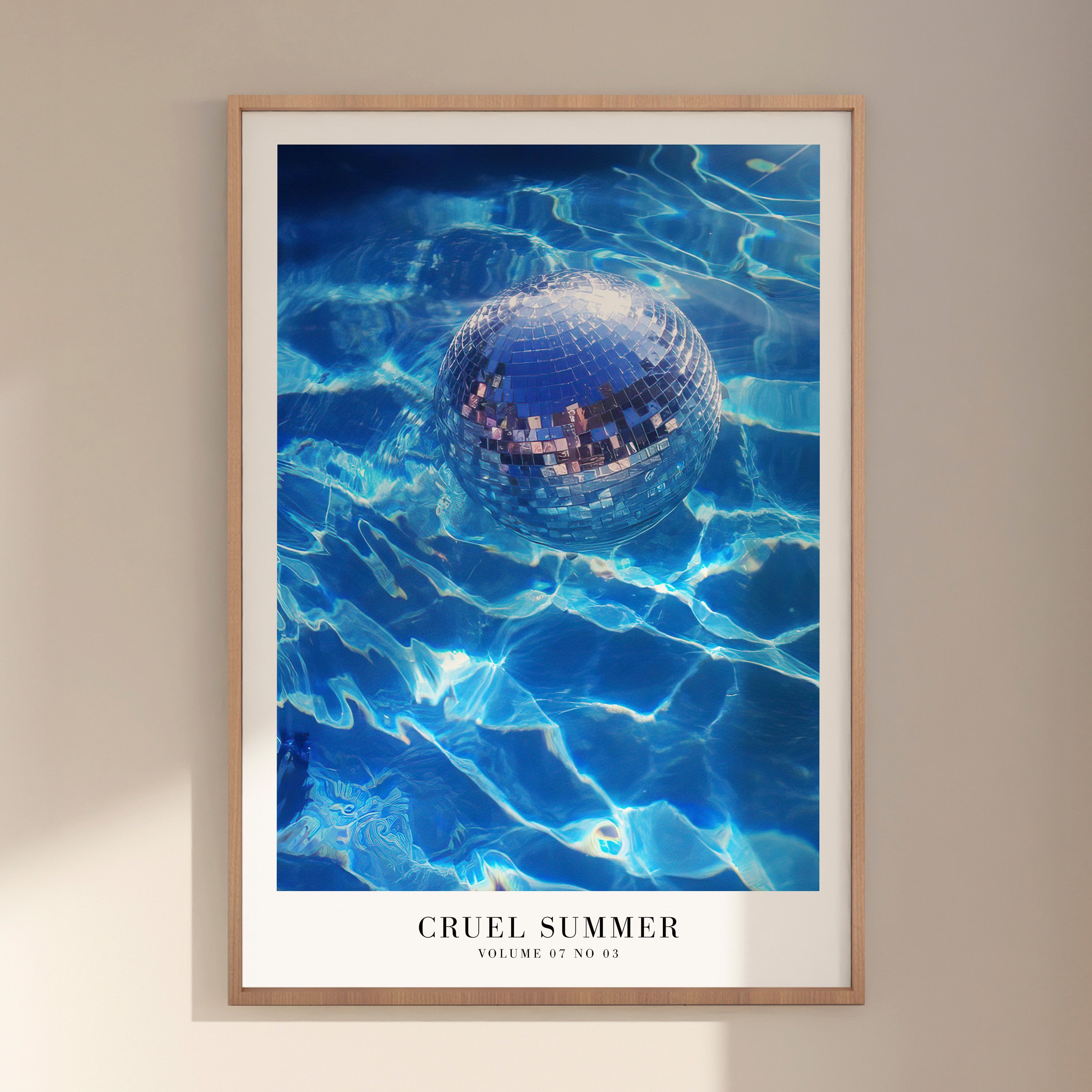 Cruel Summer Taylor Swift wall art in glowing nightlife apartment styling