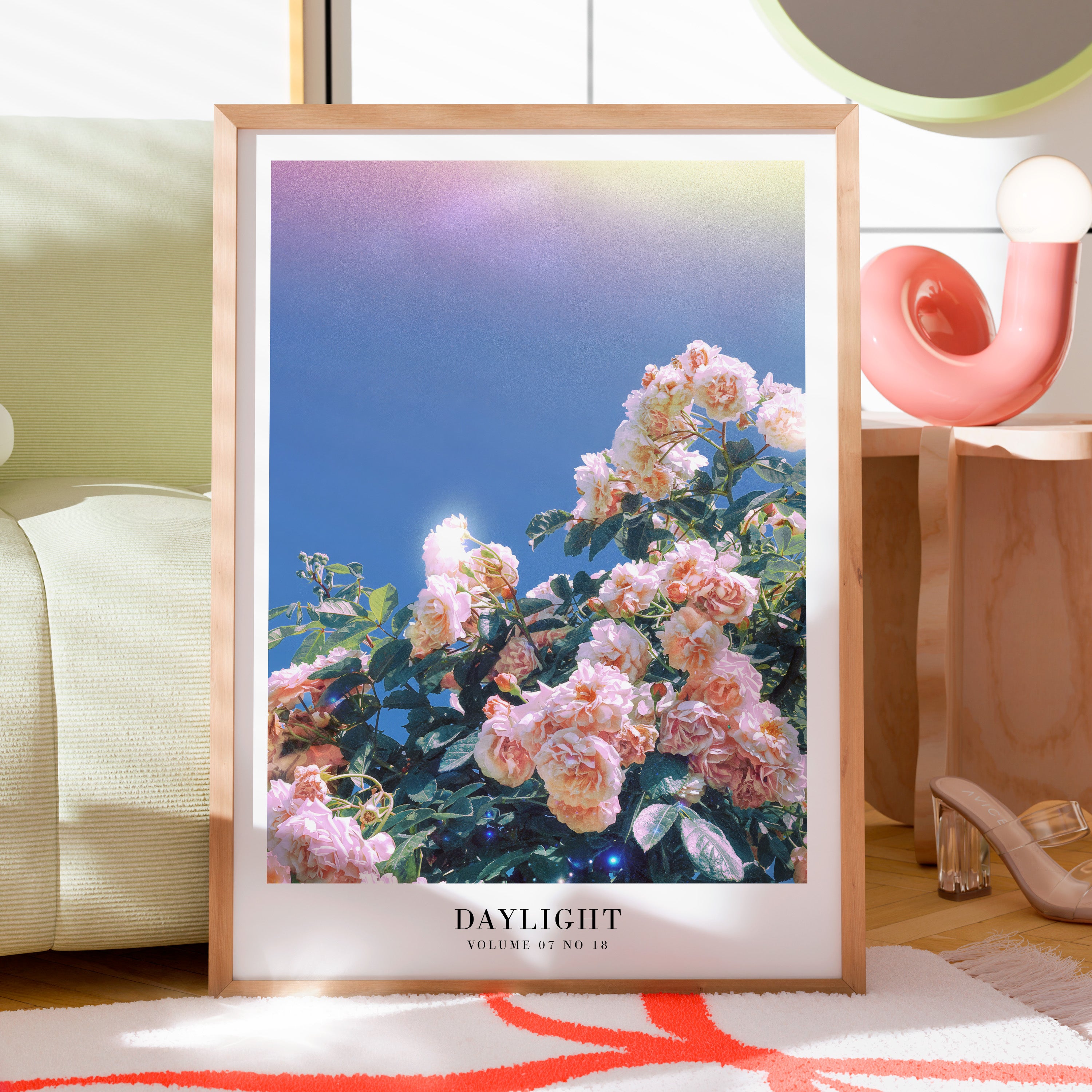 Daylight rose print in dreamy whimsical Swiftie gallery wall