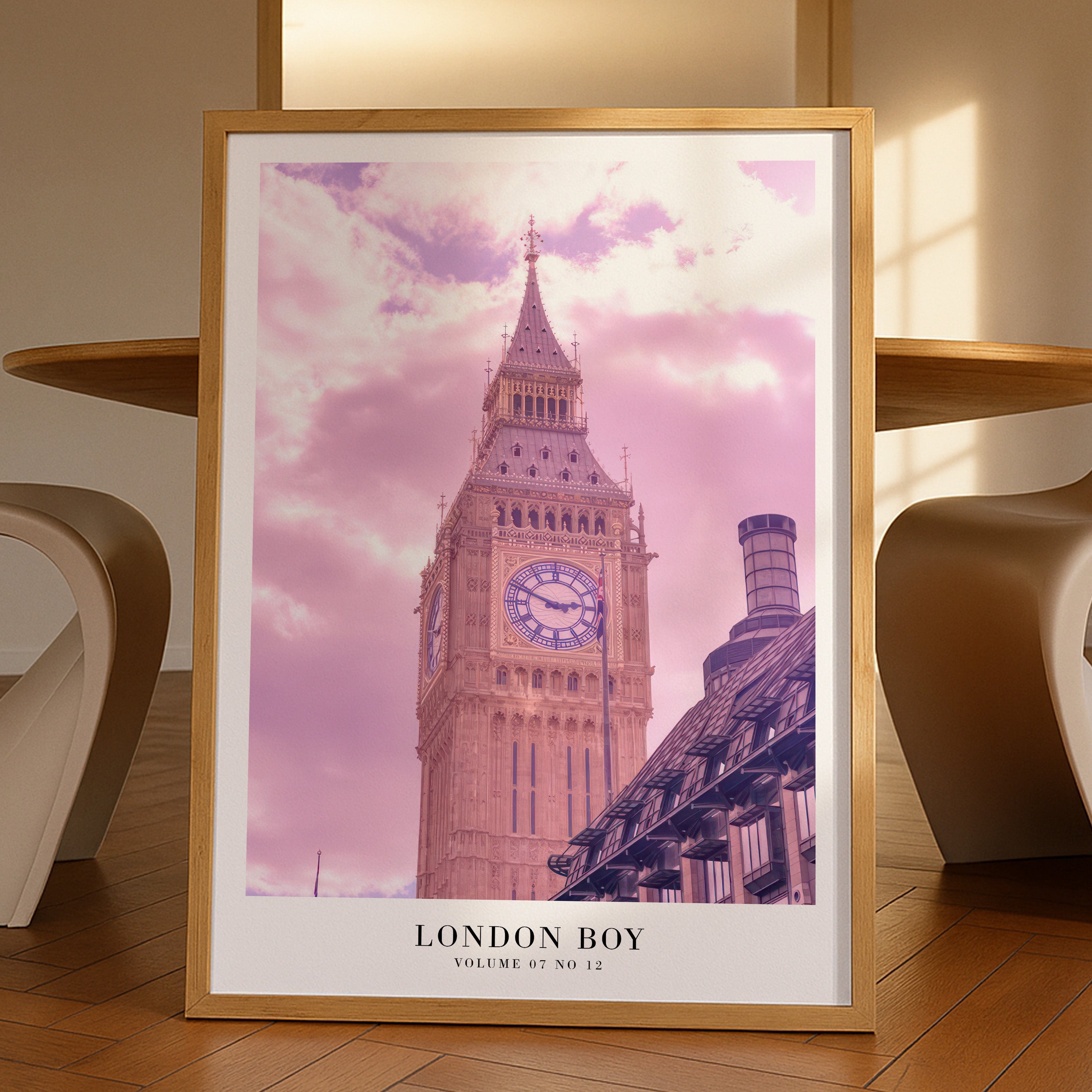 London Boy Taylor Swift wall art in feminine pastel apartment decor
