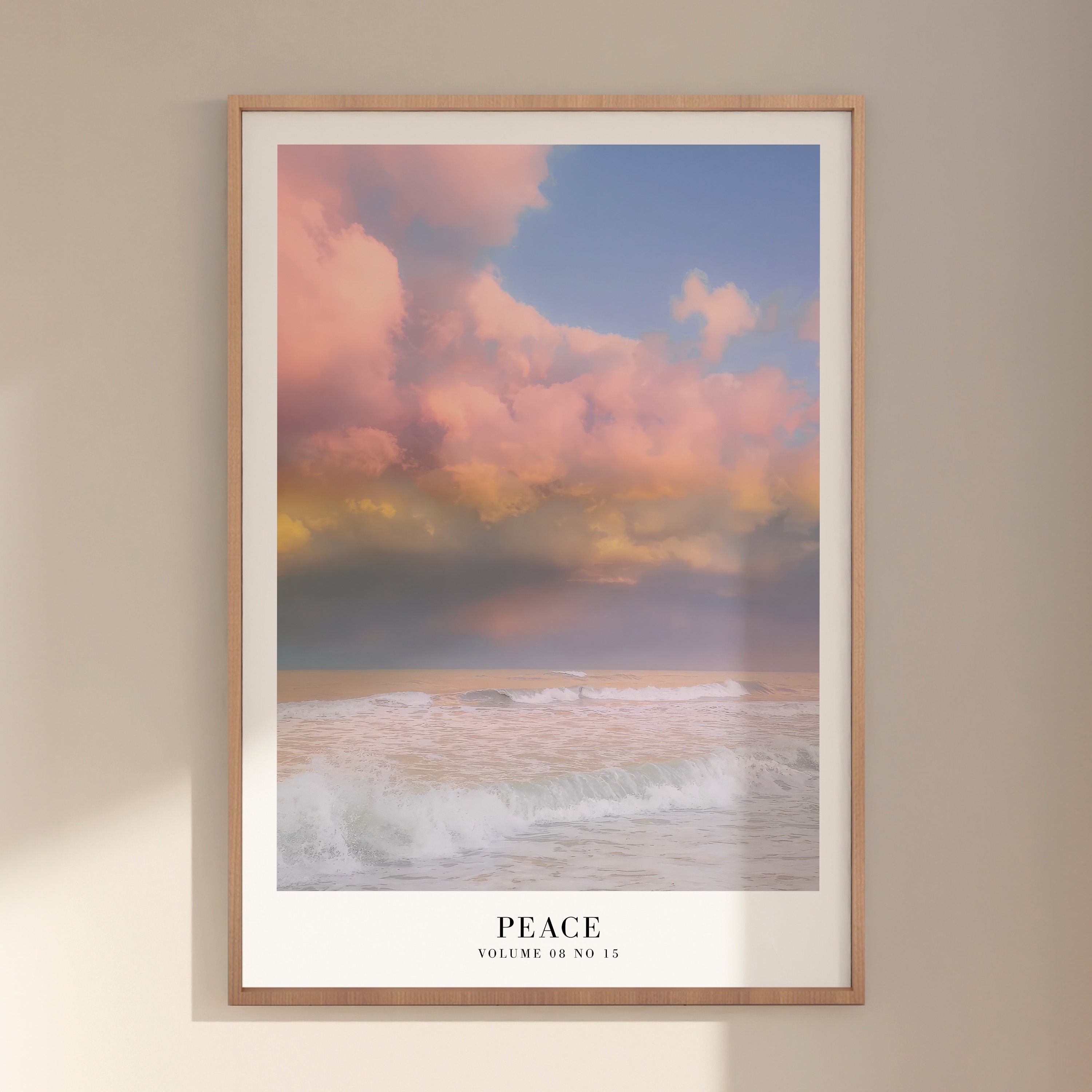 Peace Folklore Taylor Swift inspired poster — comparison of multiple frame sizes